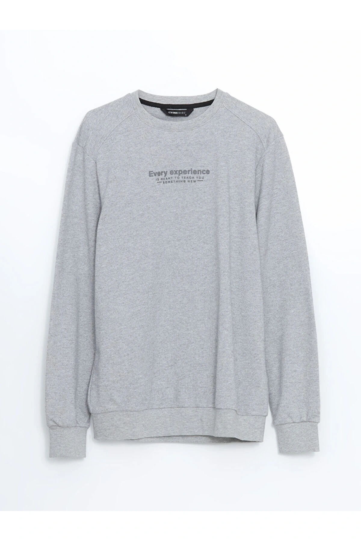 LCW Bisiklet Yaka Uzun Kollu Baskılı Erkek Sweatshirt