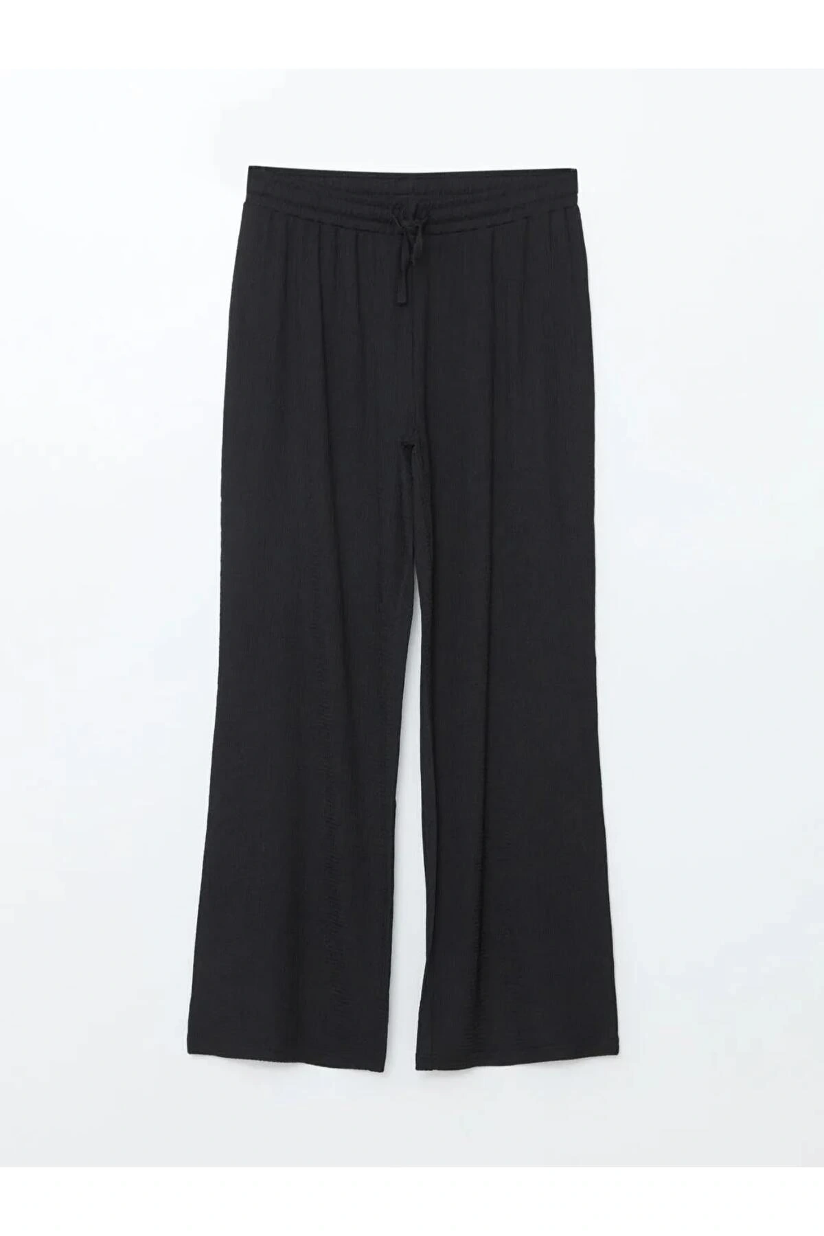 LCW Comfort Siyah Beli Lastikli Dokulu Kadın Pantolon