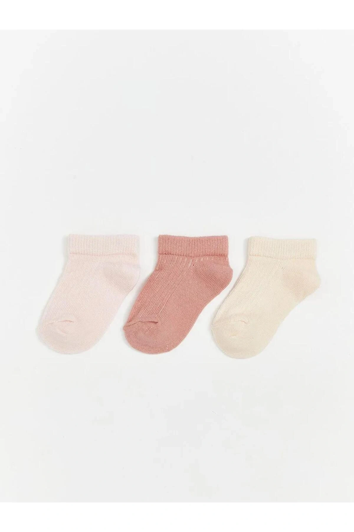 LCW ECO Basic Kız Çocuk Patik Çorap 3lü (W5)
