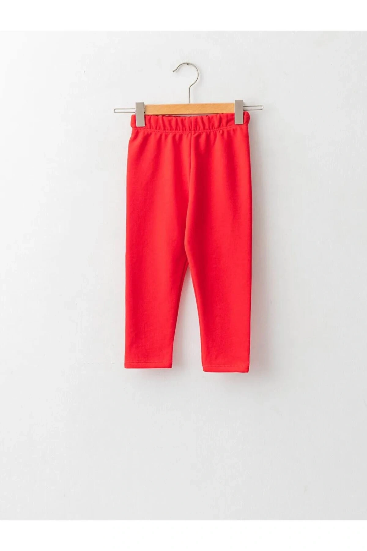 LCW ECO Kırmızı Beli Lastikli Basic Kız Bebek Tayt
