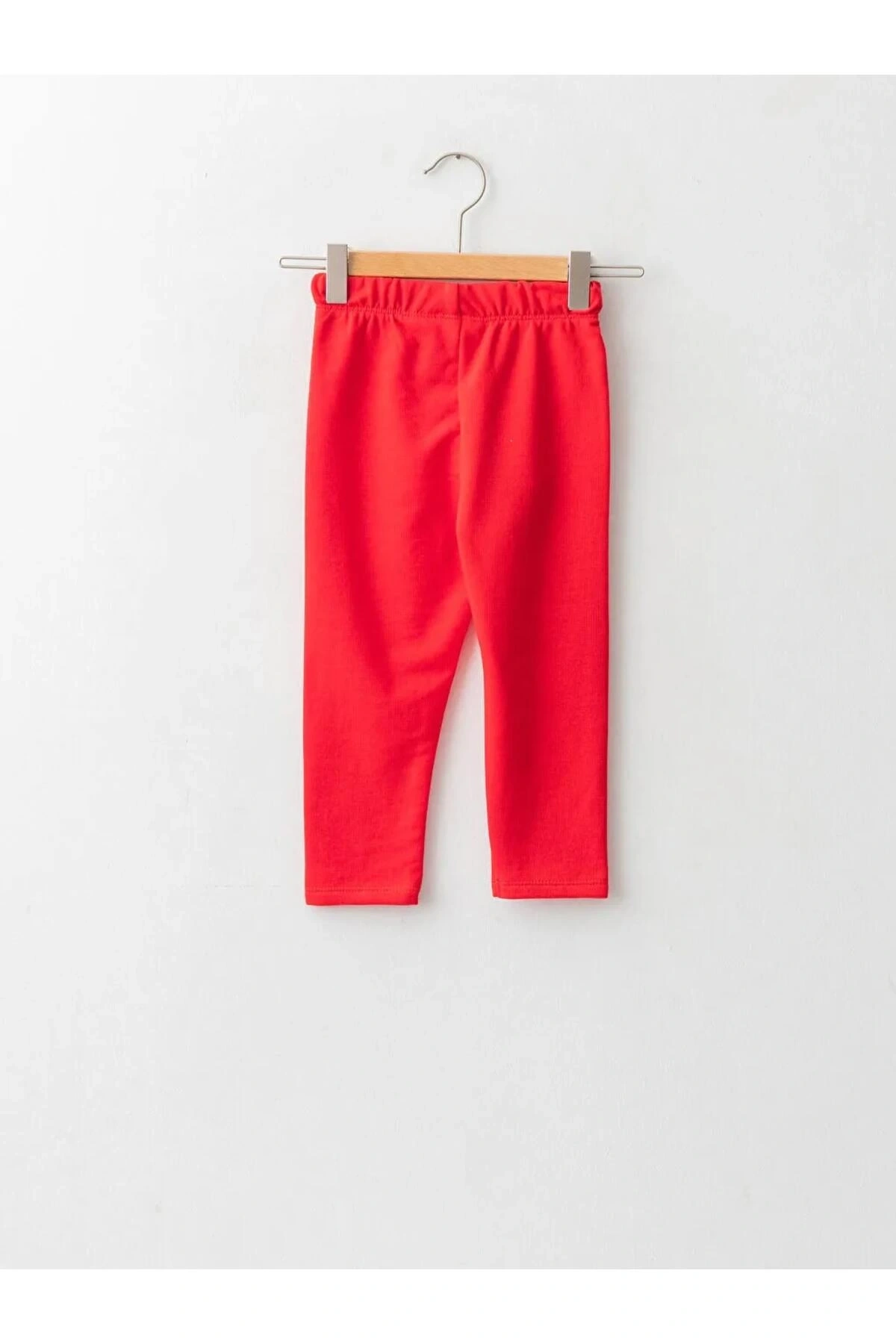 LCW ECO Kırmızı Beli Lastikli Basic Kız Bebek Tayt