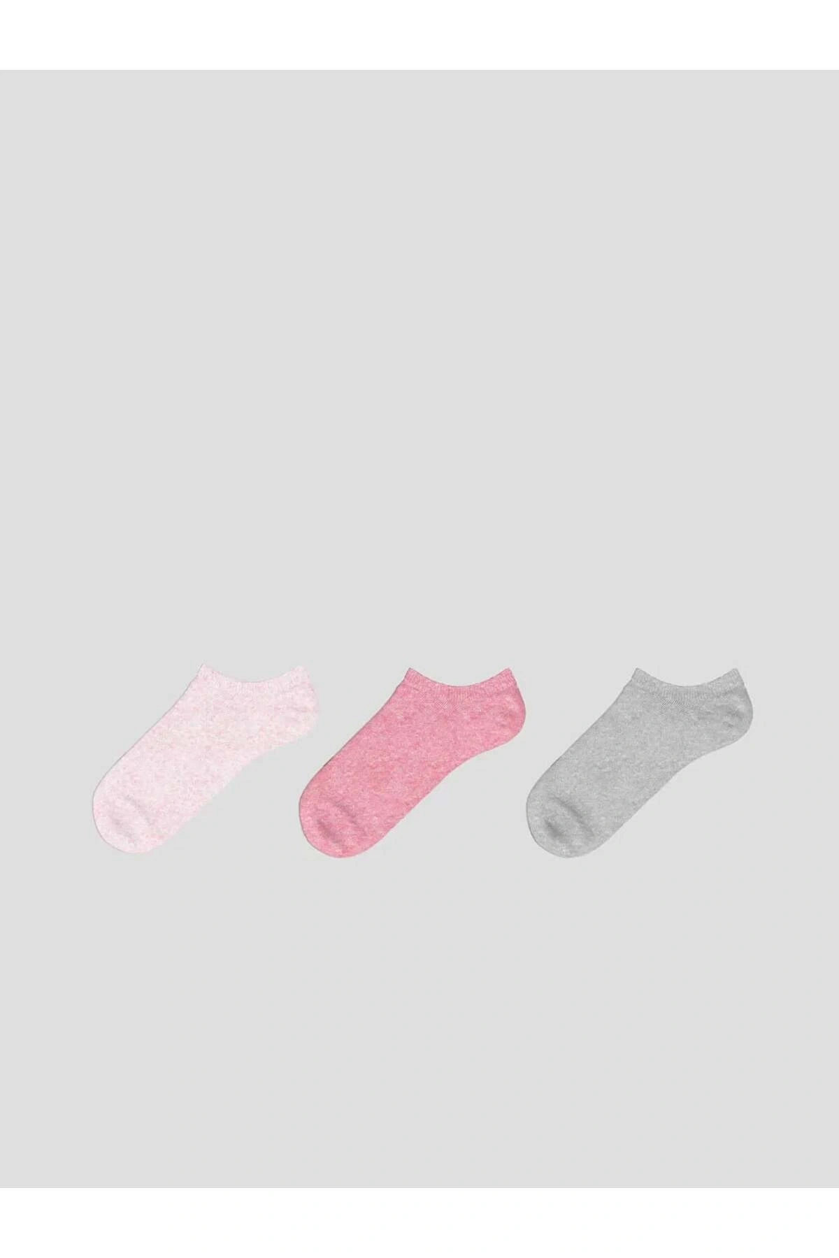 LCW ECO Pembe Basic Kız Çocuk Patik Çorap 3lü