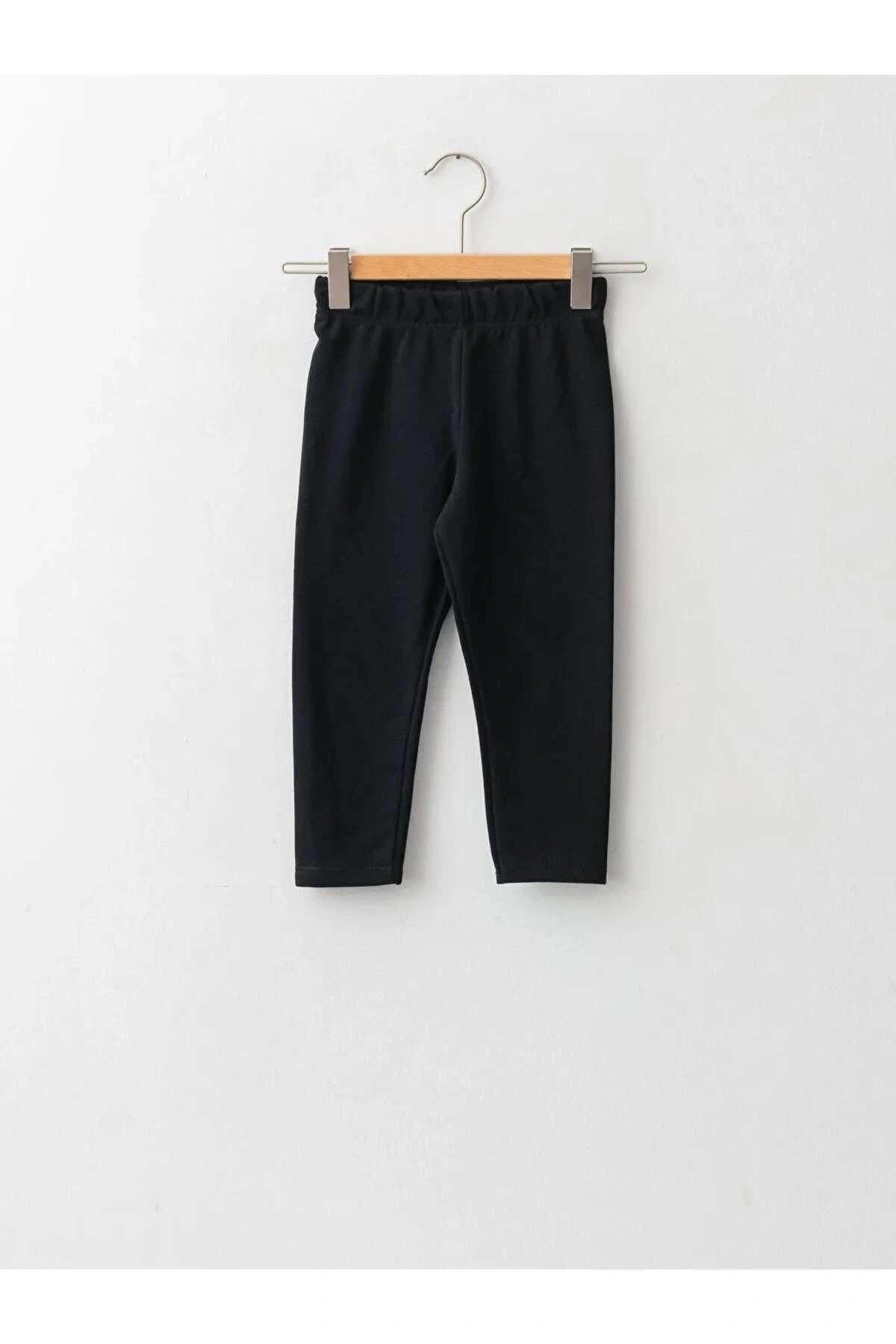 LCW ECO Siyah Beli Lastikli Basic Kız Bebek Tayt