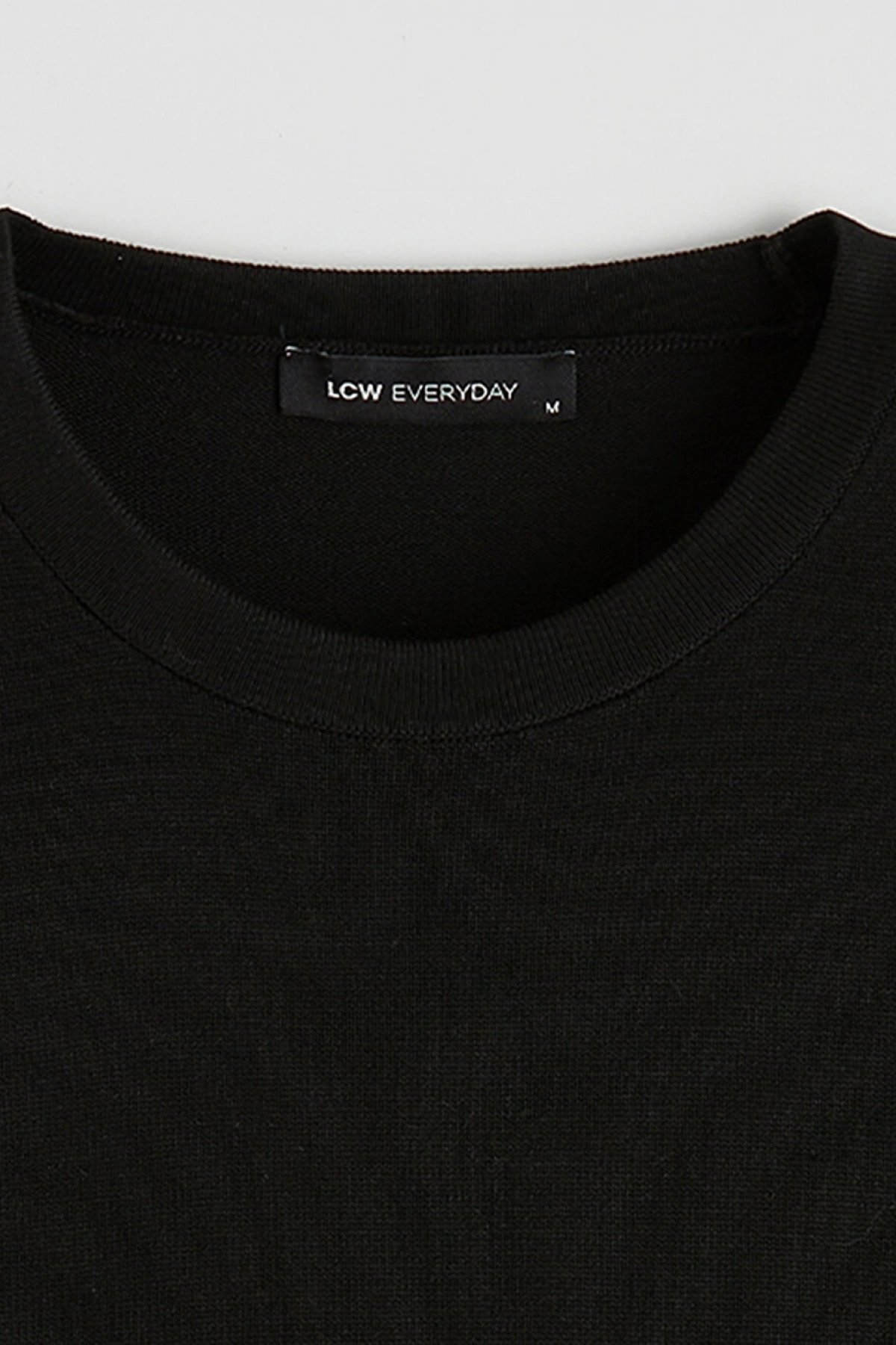 LCW EVERYDAY Siyah Bisiklet Yaka Kadın Triko Kazak