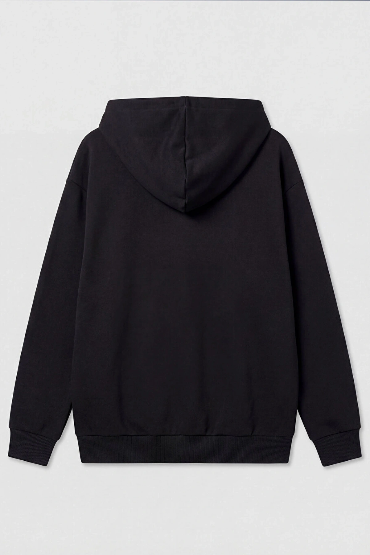 LCW EVERYDAY Siyah Soft Touch Oversize Kadın Fermuarlı Sweatshirt