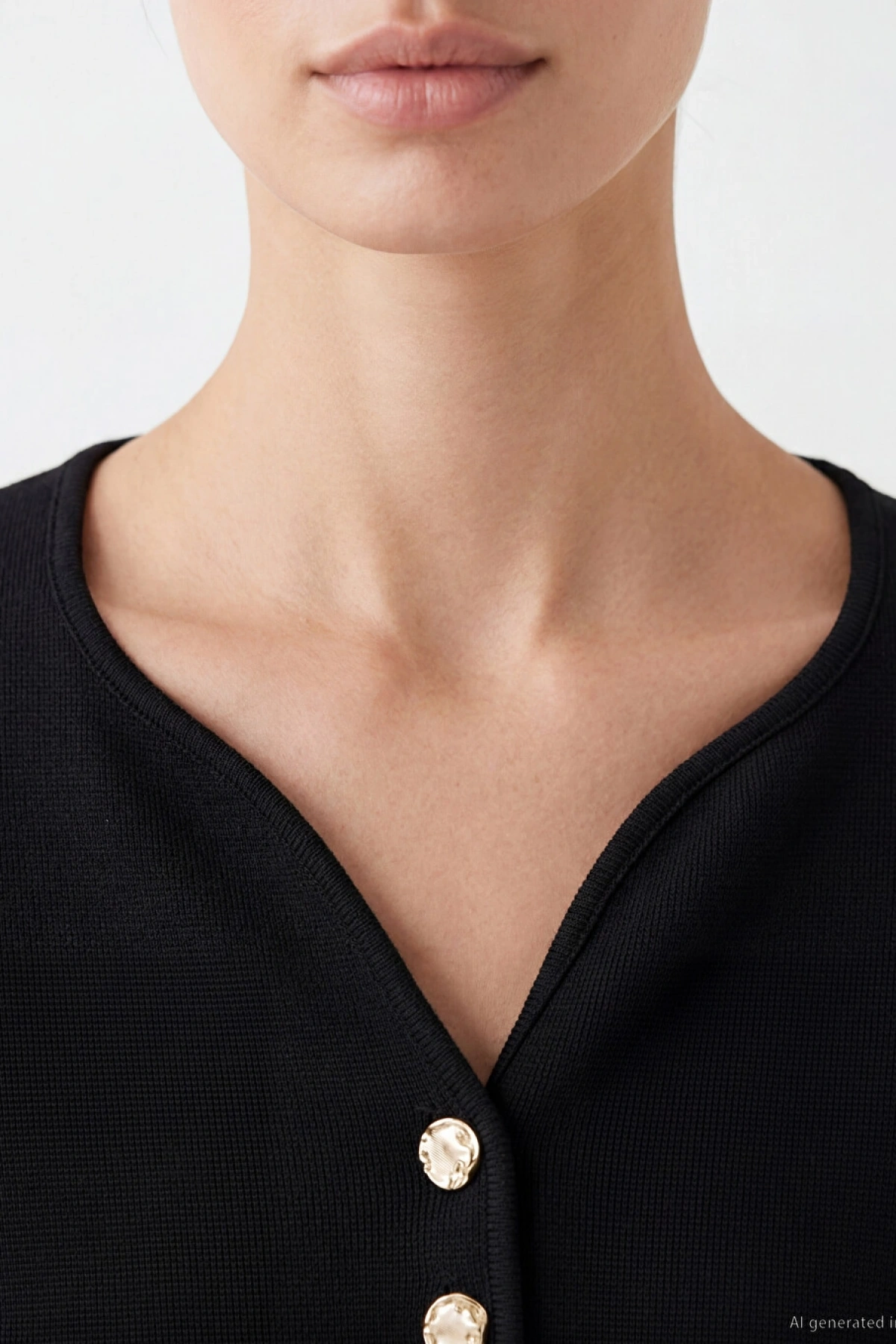 LCW EVERYDAY Siyah V Yaka Regular Fit Kadın Triko Hırka