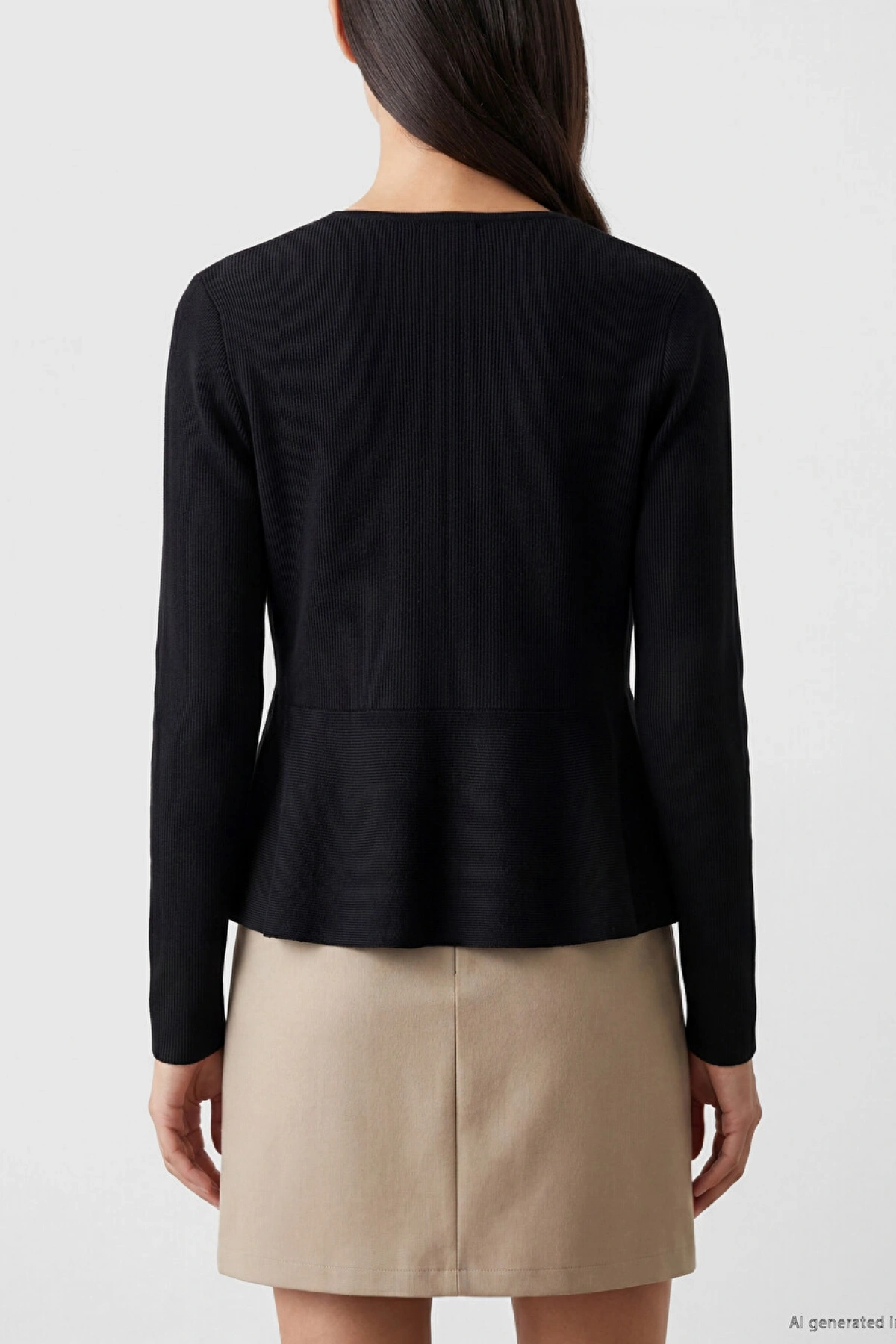 LCW EVERYDAY Siyah V Yaka Regular Fit Kadın Triko Hırka