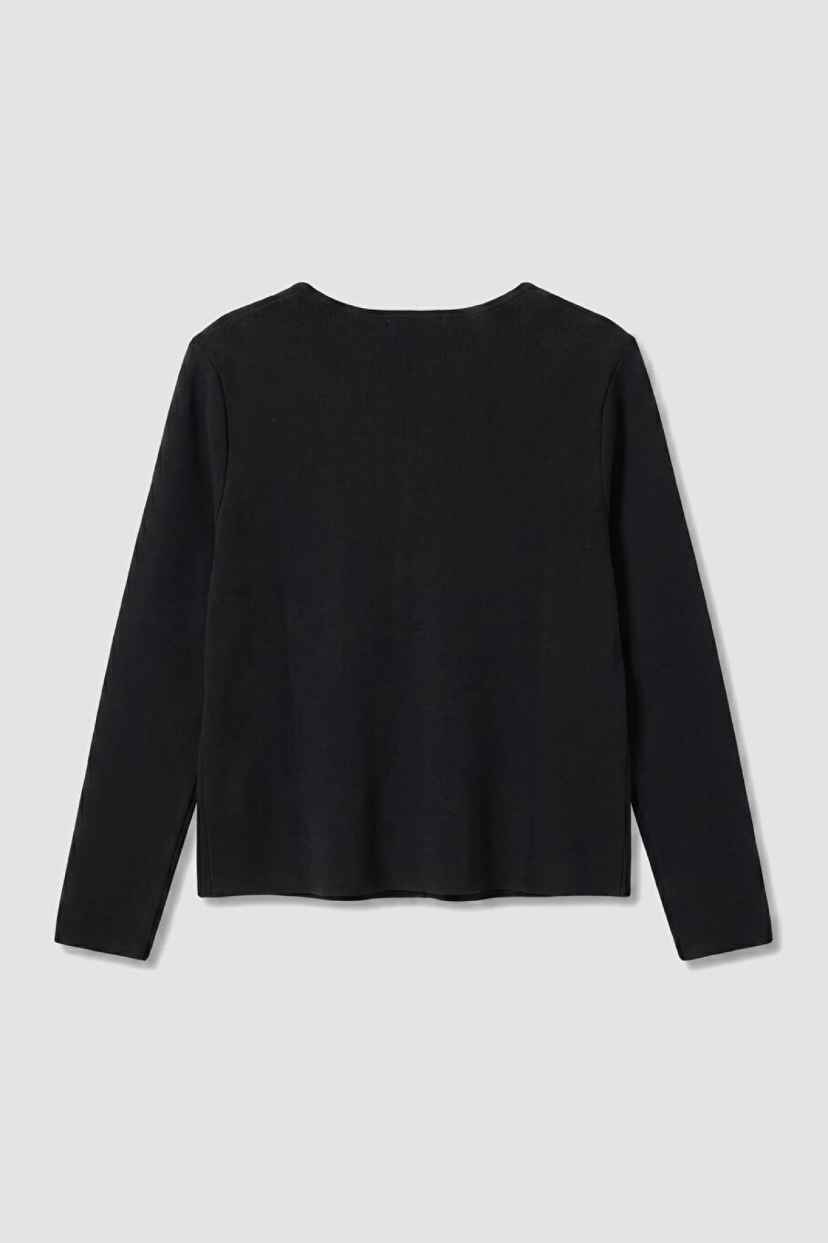 LCW EVERYDAY Siyah V Yaka Regular Fit Kadın Triko Hırka
