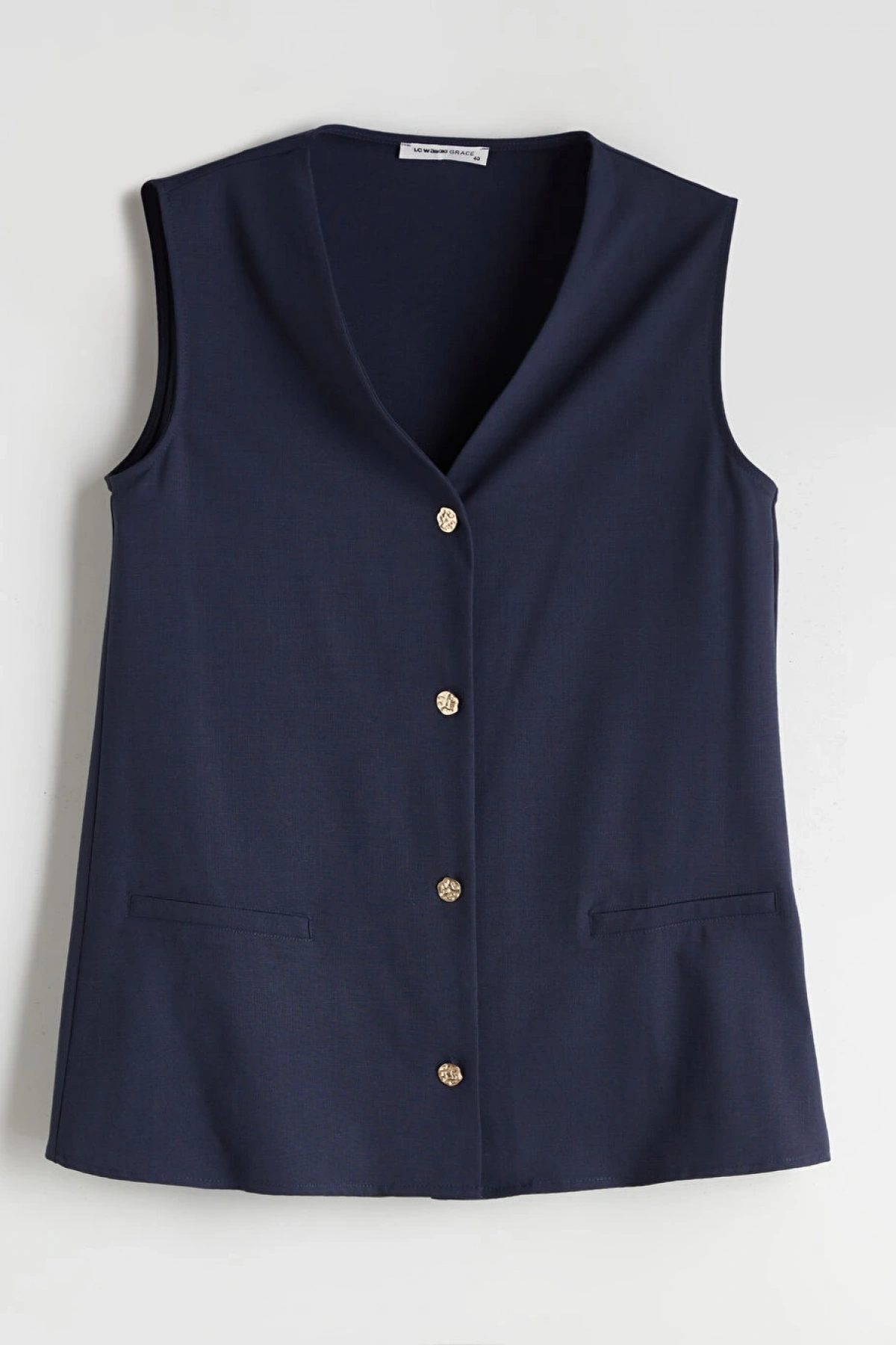 LCW Grace Indigo V Yaka Kadın Yelek