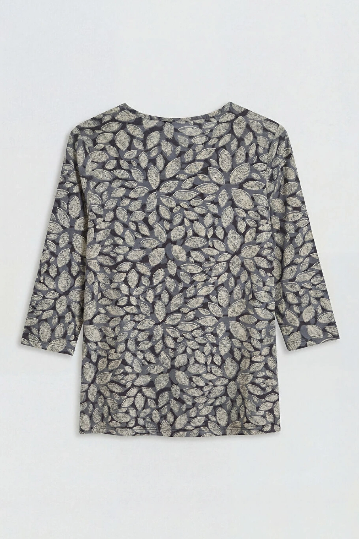 LCW Grace Siyah Bisiklet Yaka Desenli Bluz