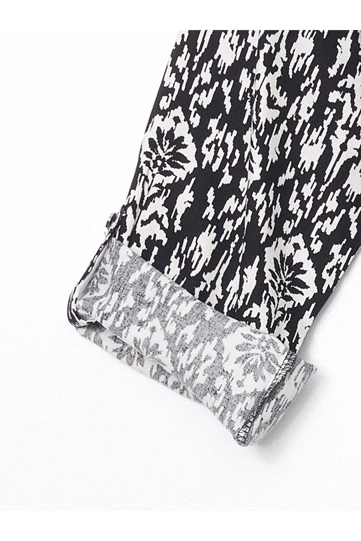 LCW Grace Siyah Desenli Kadın Gömlek Elbise