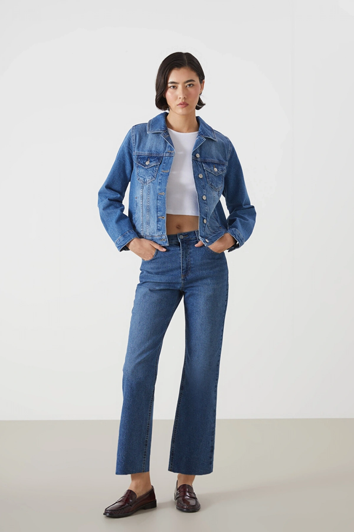 LCW Jeans İndigo Mars Flare Kadın Jean Pantolon