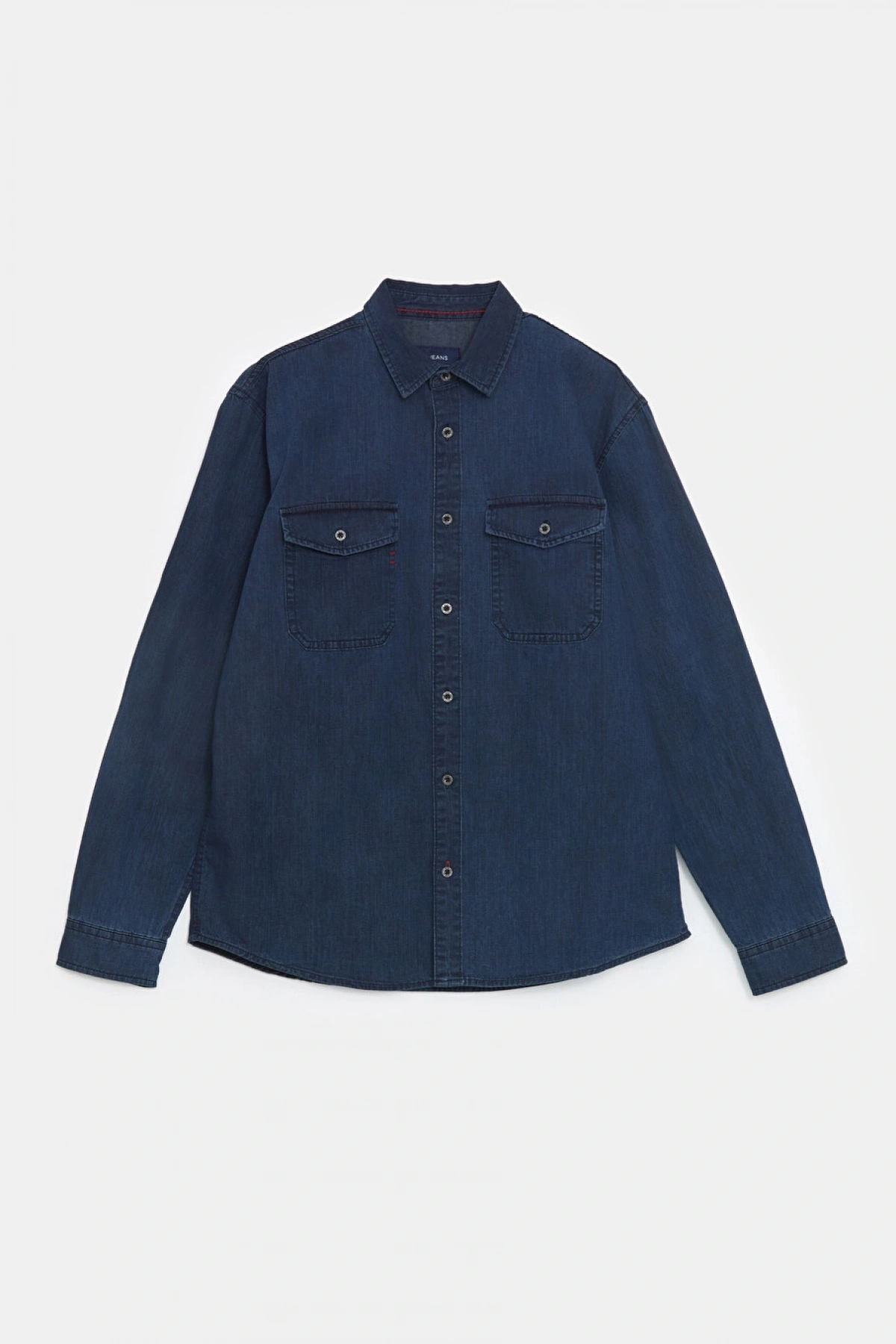 LCW Jeans Indigo Regular Fit Uzun Kollu Erkek Jean Gömlek