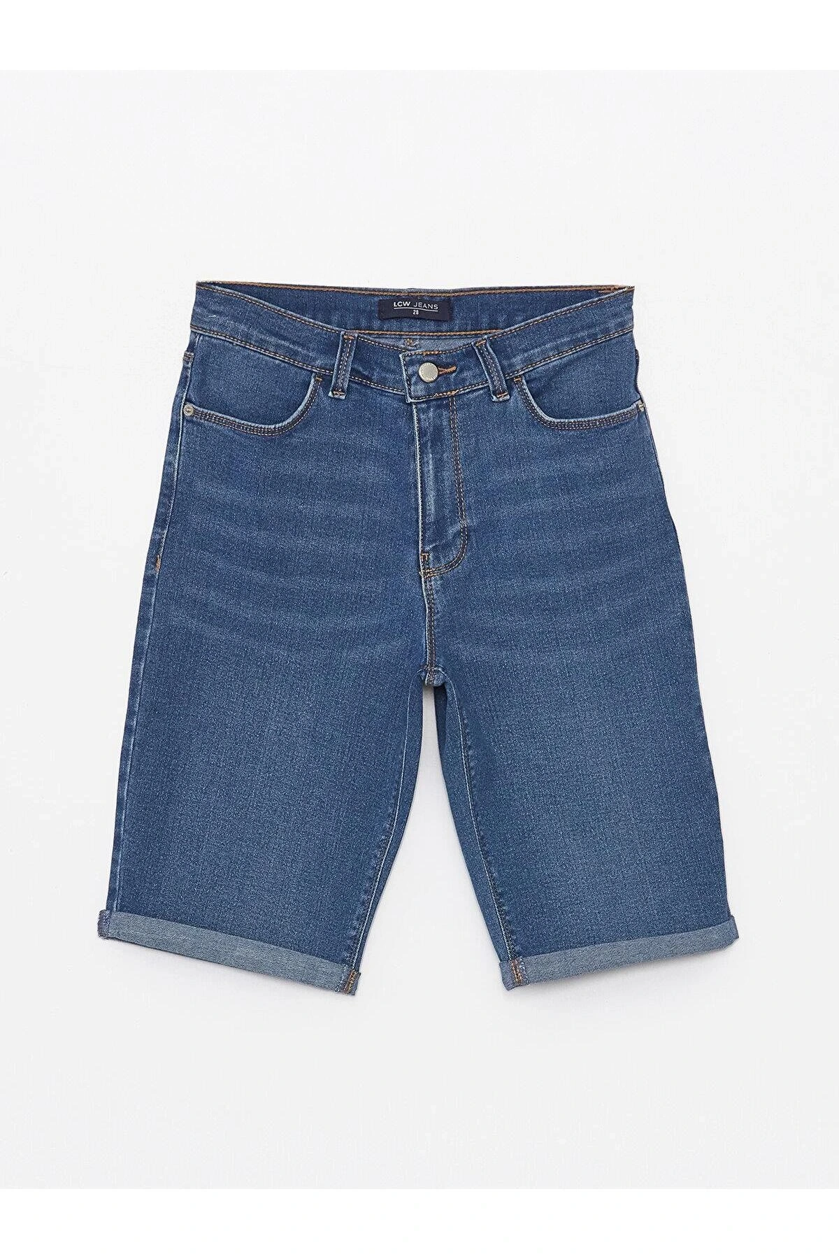 LCW Jeans Normal Bel Bermuda Fit Kadın Jean Şort