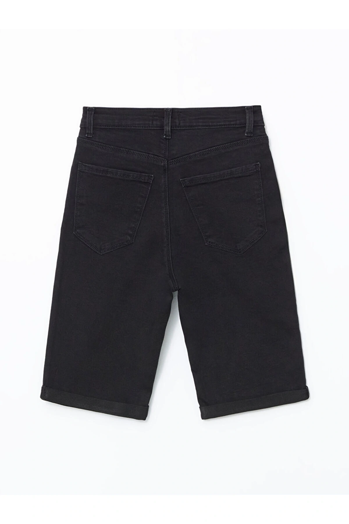LCW Jeans Siyah Dar Fit Kadın Jean Şort