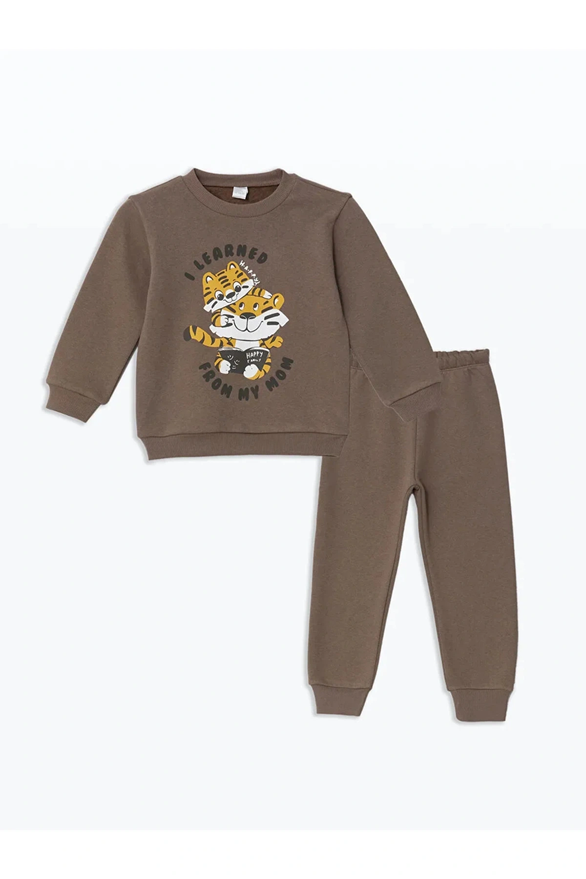 Lcw Kedi Baskılı Erkek Çocuk Sweatshirt Ve Eşofman Alt 2li