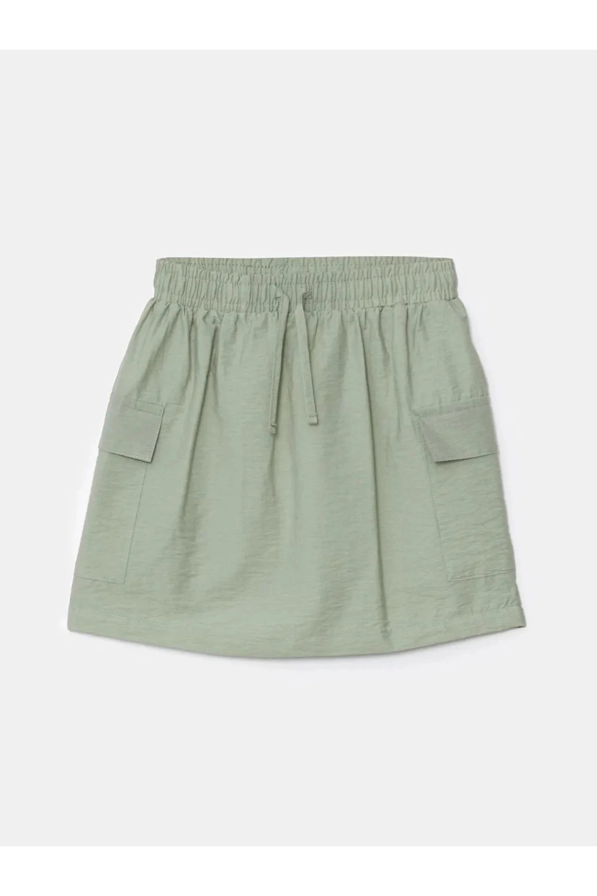 LCW Kids Açık Haki Beli Lastikli Kız Çocuk Kargo Etek