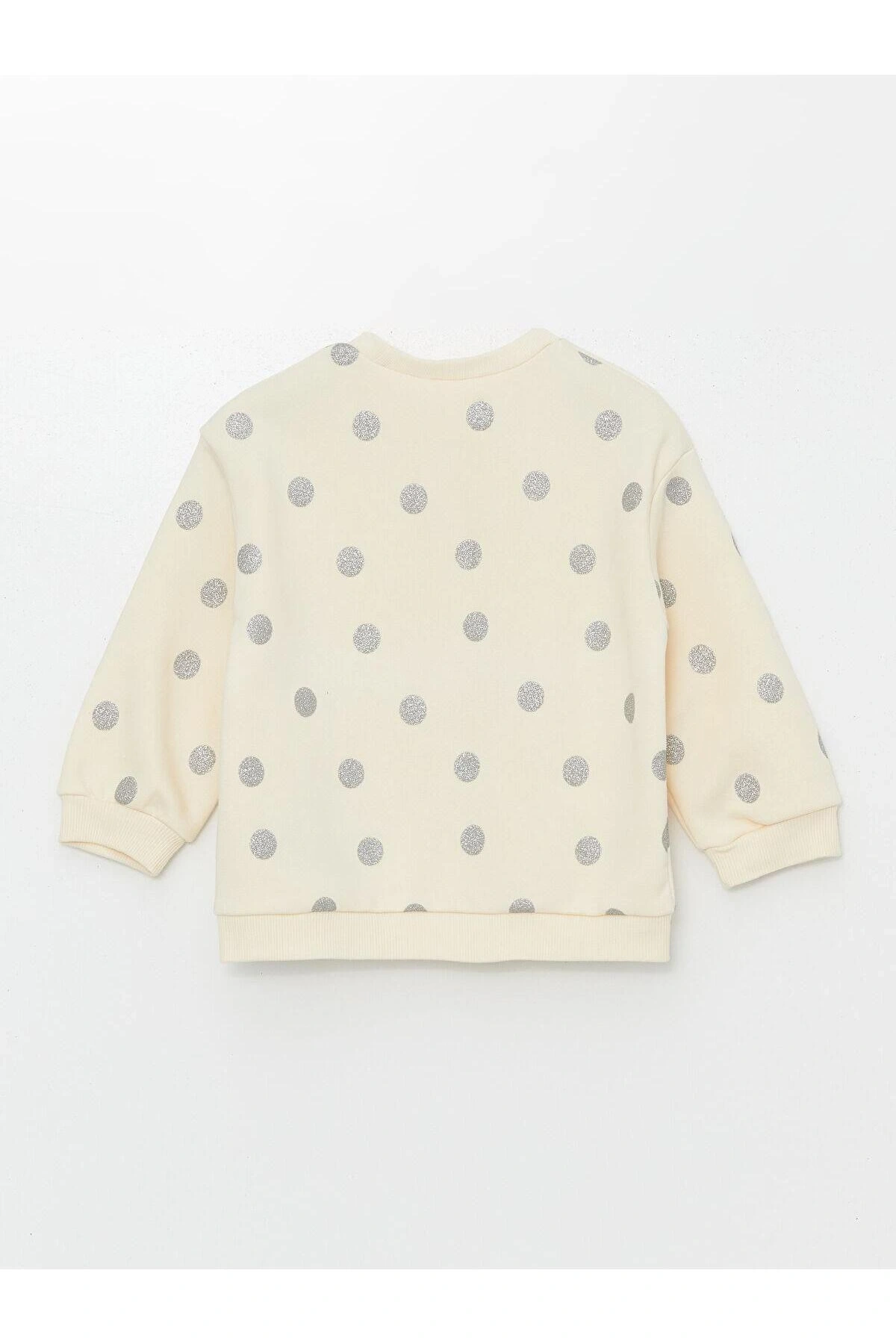 LCW Kids Baskılı Bisiklet Yaka Kalın Baskılı Kız Bebek Sweatshirt