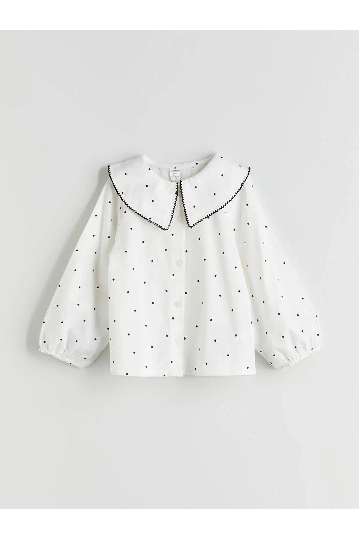 LCW Kids Bebe Yaka Puantiye Kız Çocuk Bluz (W5)