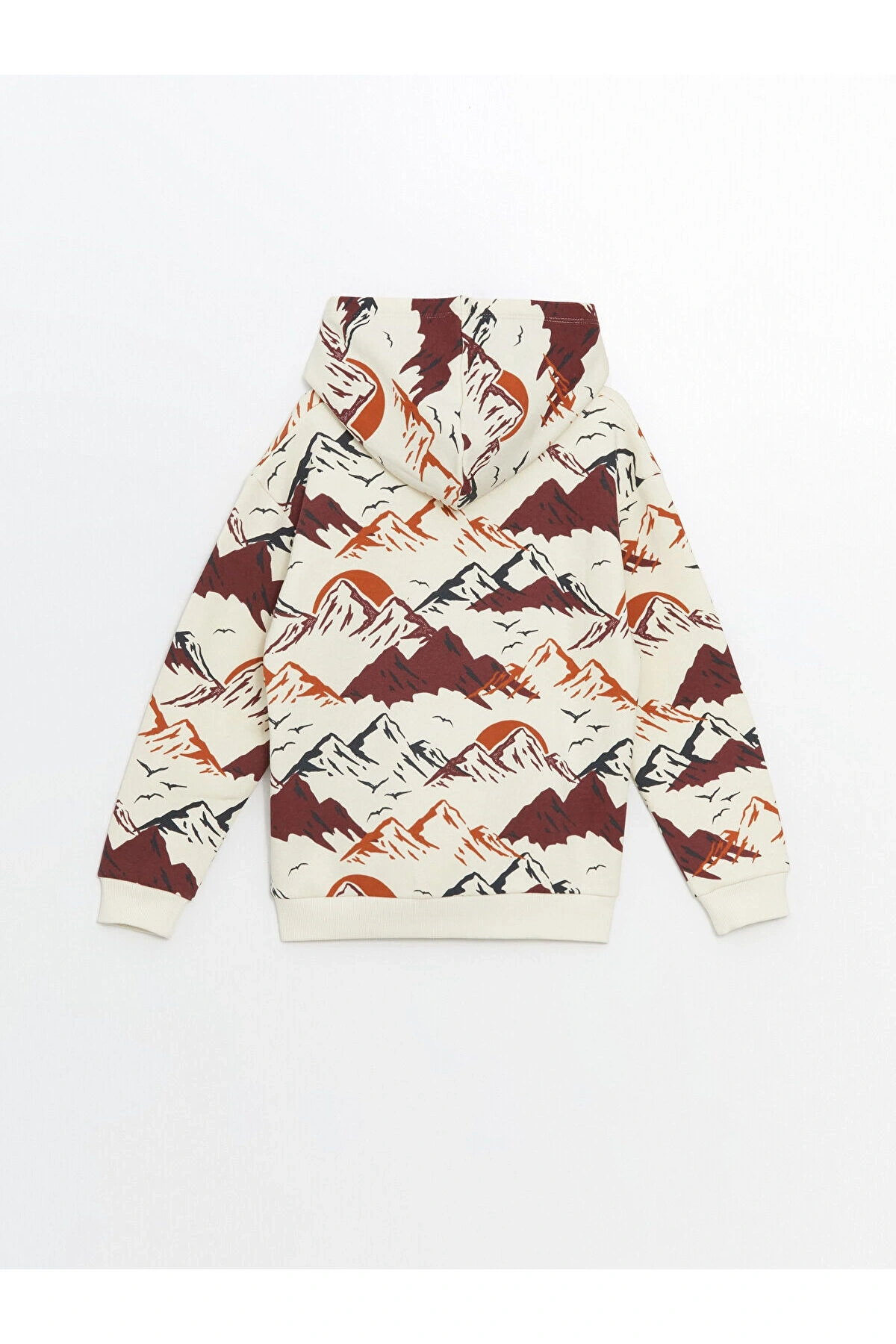 LCW Kids Bej Kapüşonlu Erkek Çocuk Kalın Sweatshirt