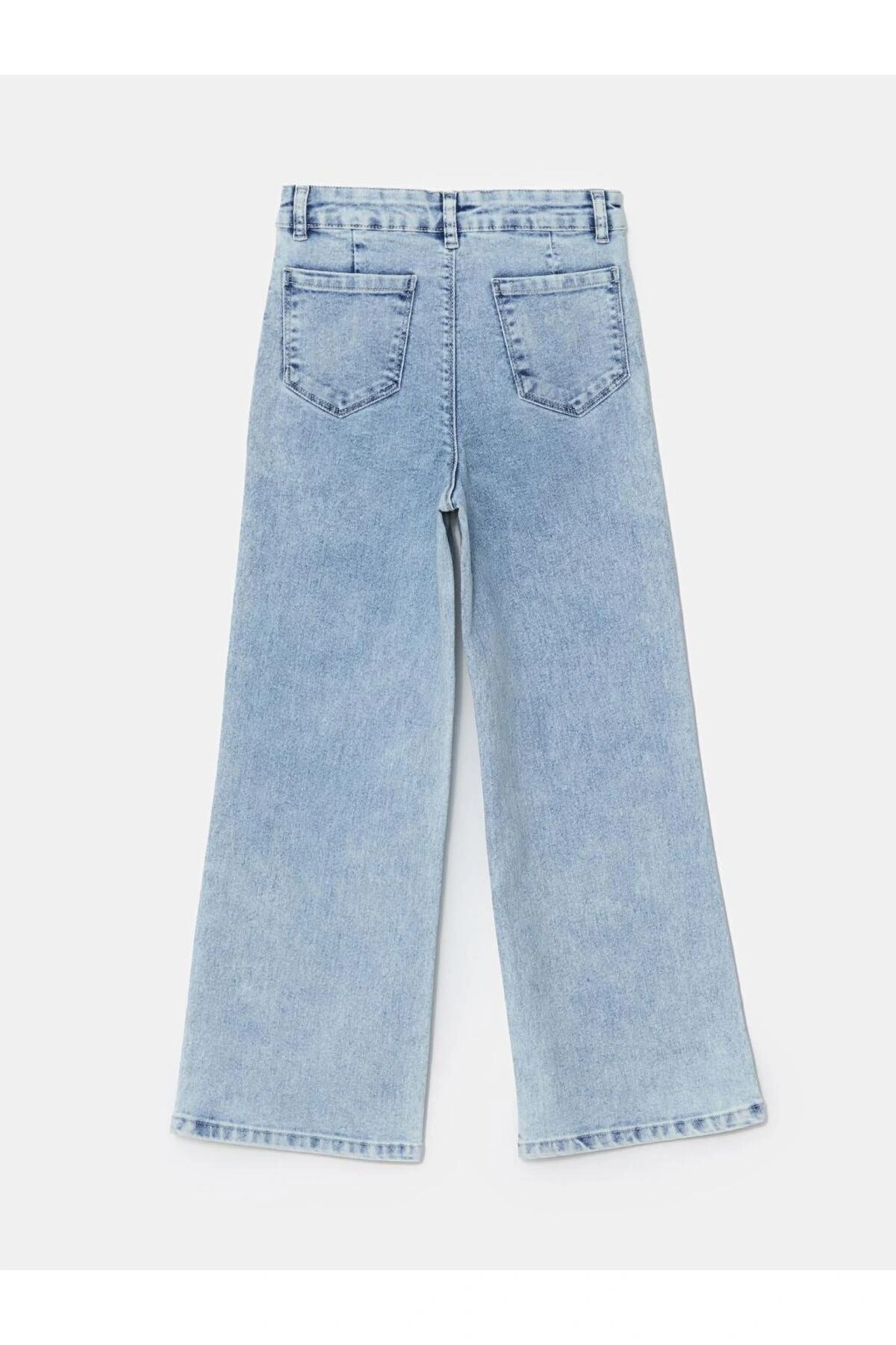LCW Kids Beli Ayarlanabilir Lastikli Kız Çocuk Jean Pantolon