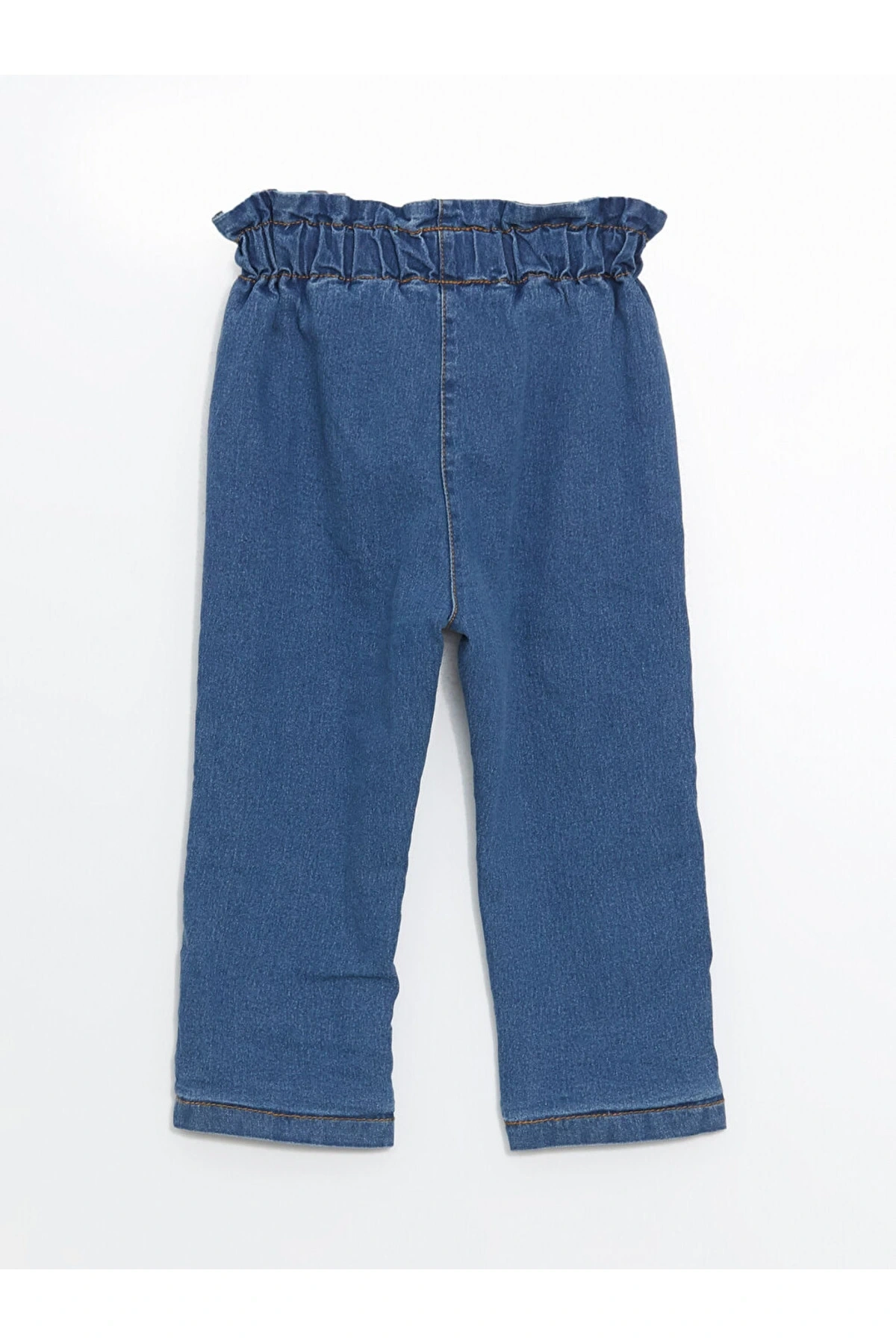 LCW Kids Beli Lastikli Basic Kız Bebek Jean Pantolon