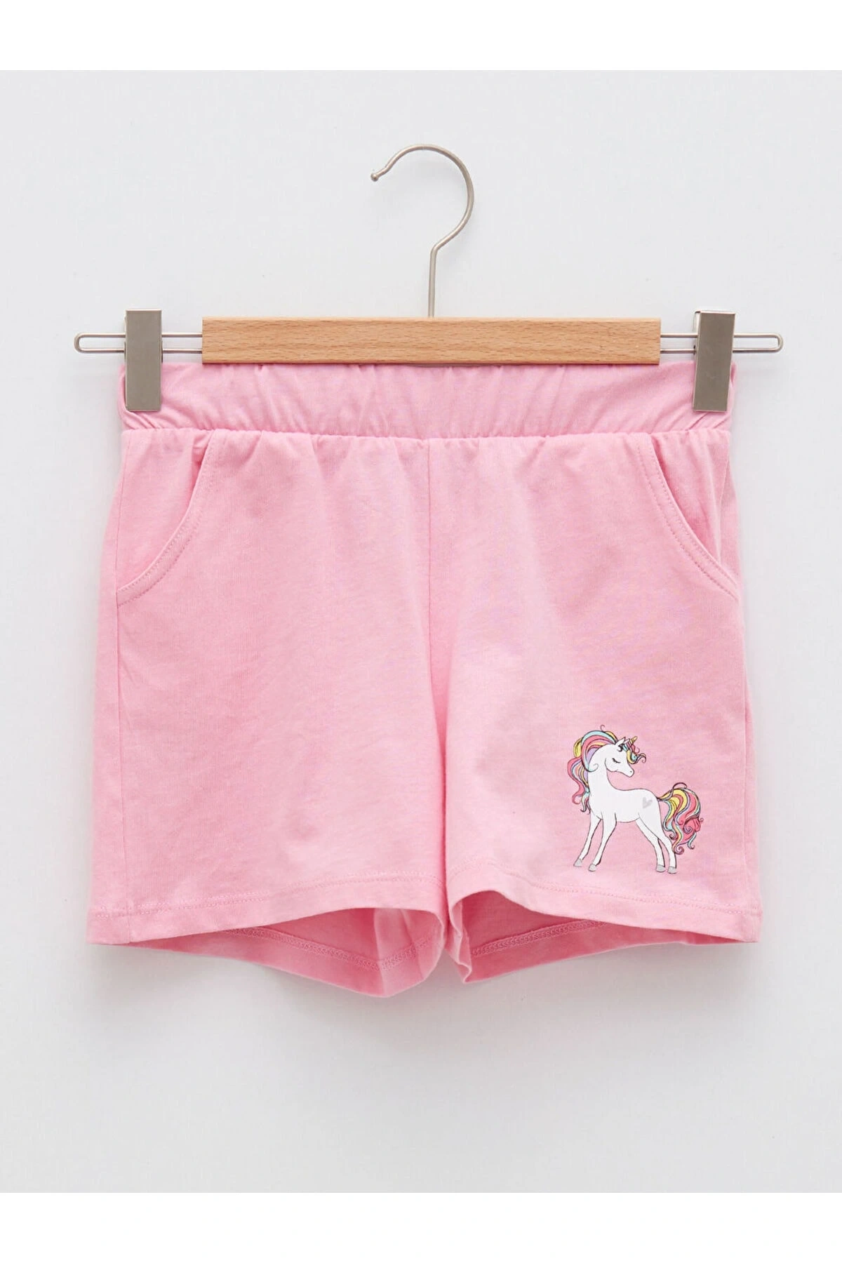 LCW Kids Beli Lastikli Baskılı Kız Çocuk Şort