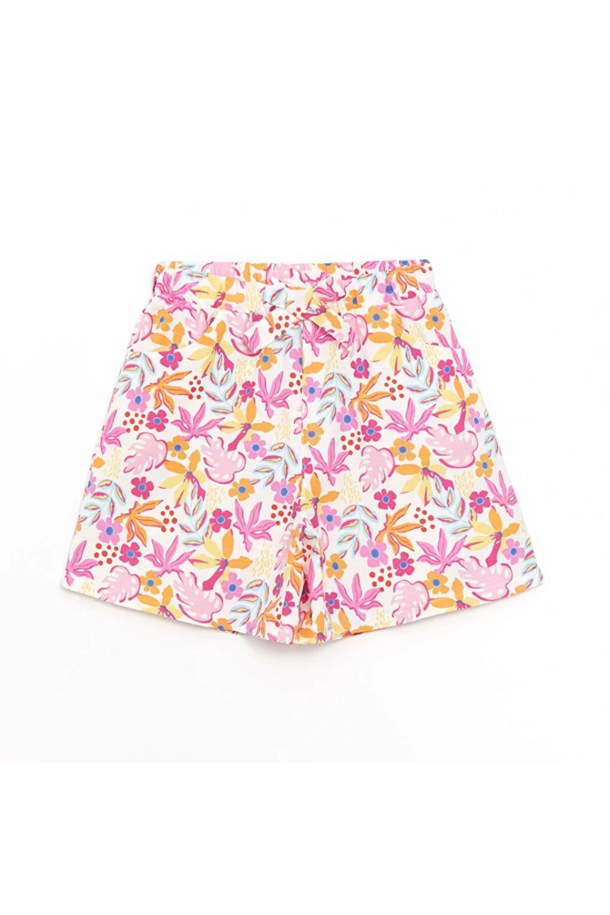 LCW Kids Beli Lastikli Çiçekli Kız Çocuk Şort