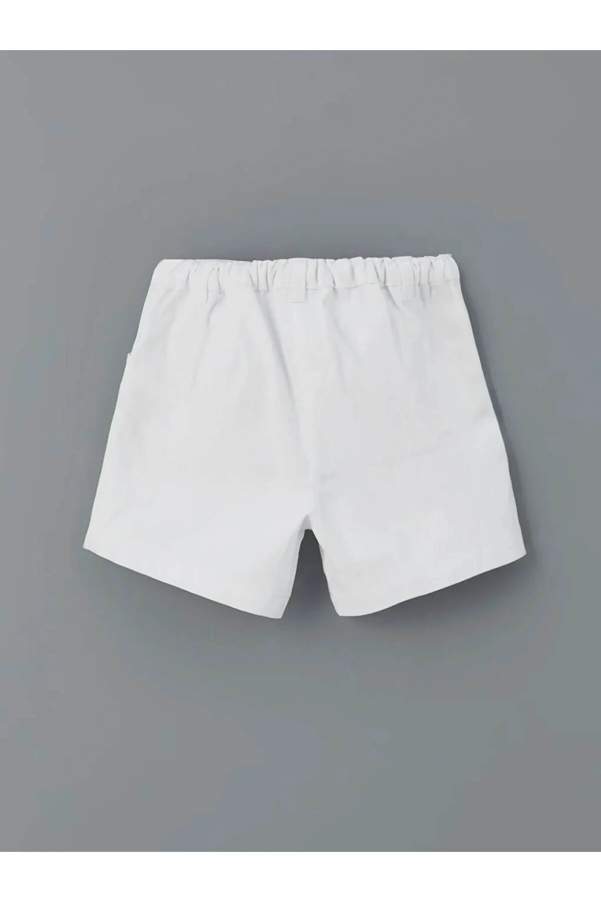 LCW Kids Beyaz Beli Lastikli Çiçekli Kız Çocuk Şort