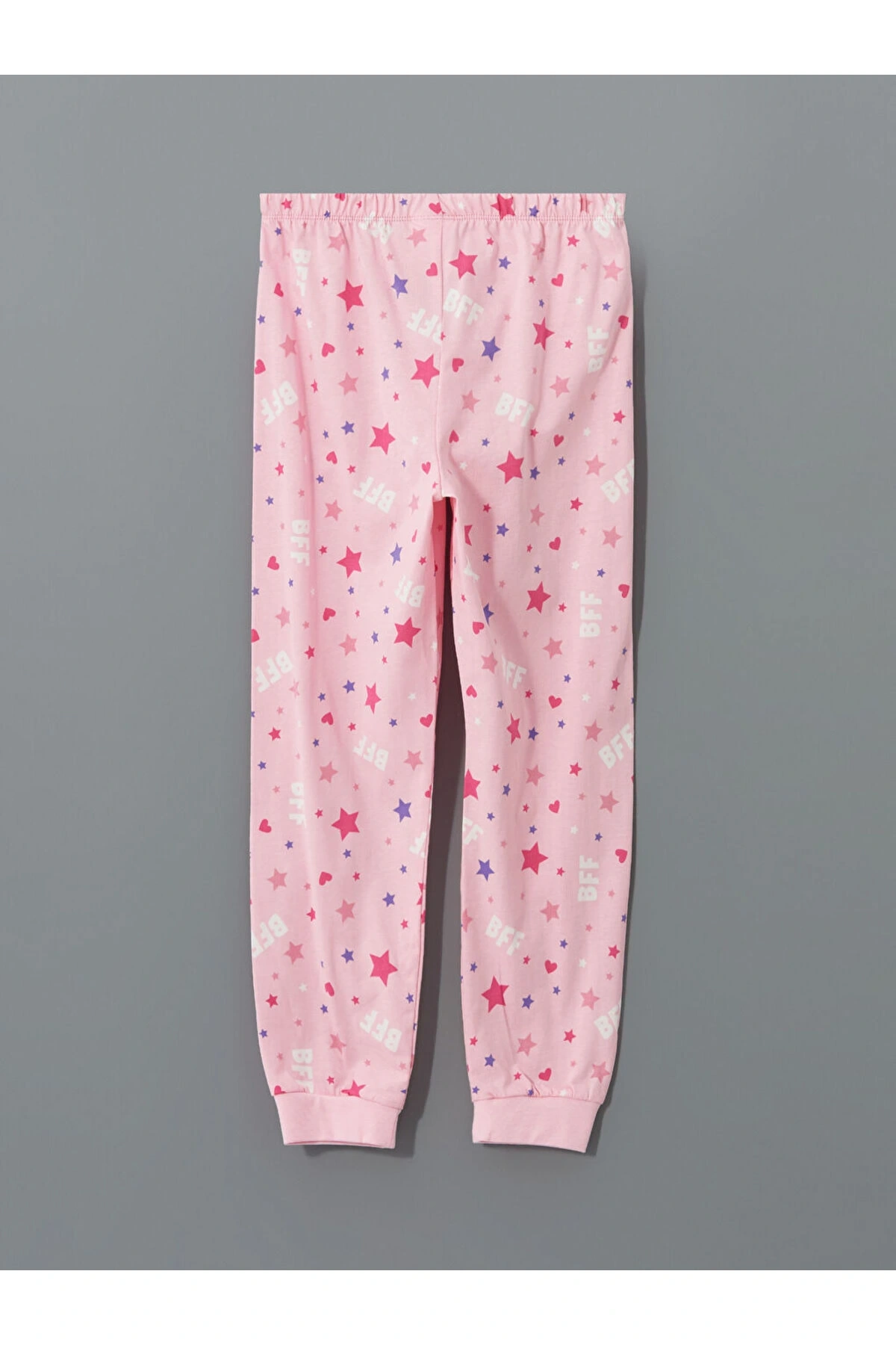 LCW Kids Beyaz Bisiklet Yaka Kız Çocuk Pijama Takım