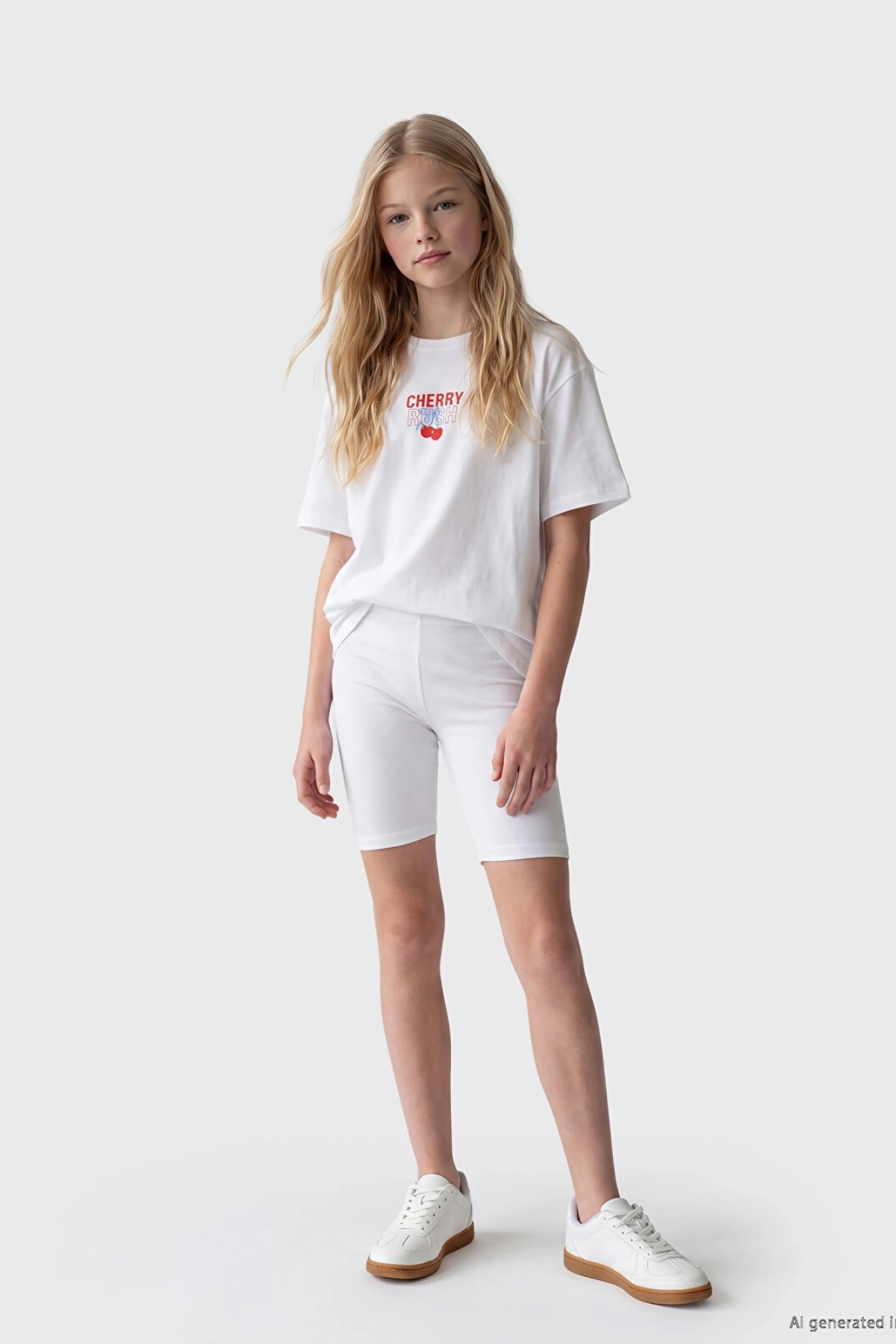 LCW Kids Beyaz Kız Çocuk Basic Kısa Tayt