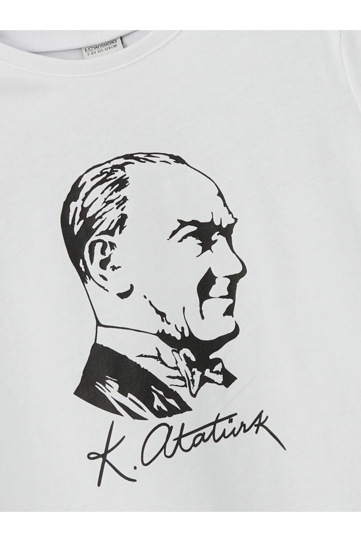 Lcw Kids Bisiklet Yaka Atatürk Baskılı Erkek Çocuk Tişört (S5)