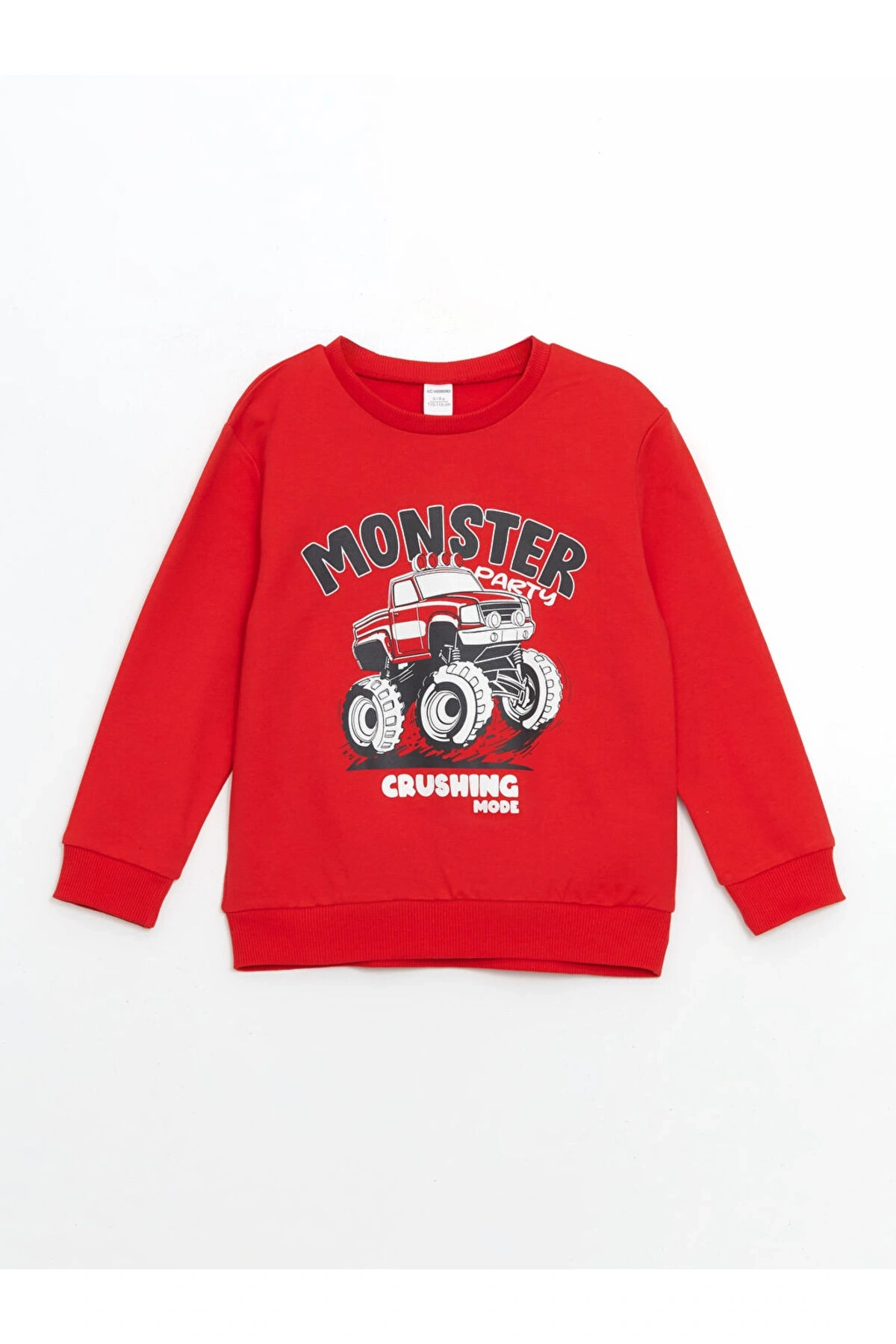 LCW Kids Bisiklet Yaka Baskılı Erkek Çocuk Sweatshirt