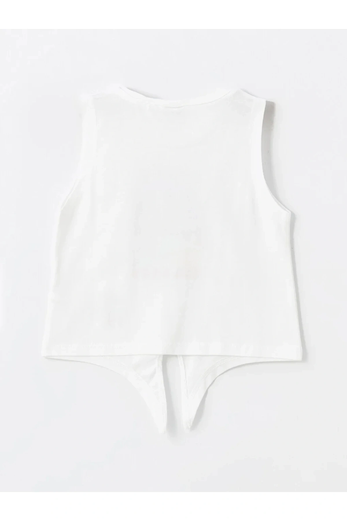 LCW Kids Bisiklet Yaka Baskılı Kız Çocuk Crop Atlet