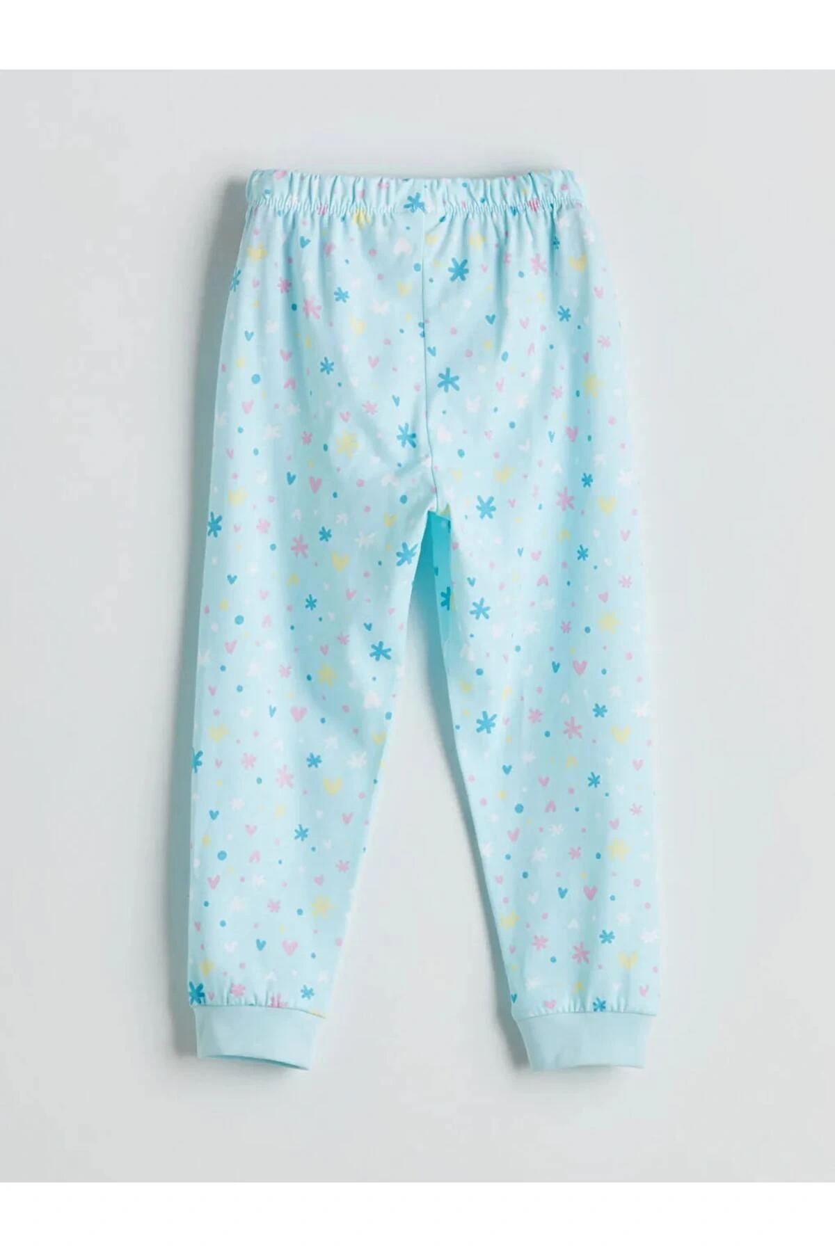 LCW Kids Bisiklet Yaka Baskılı Kız Çocuk Pijama Takımı