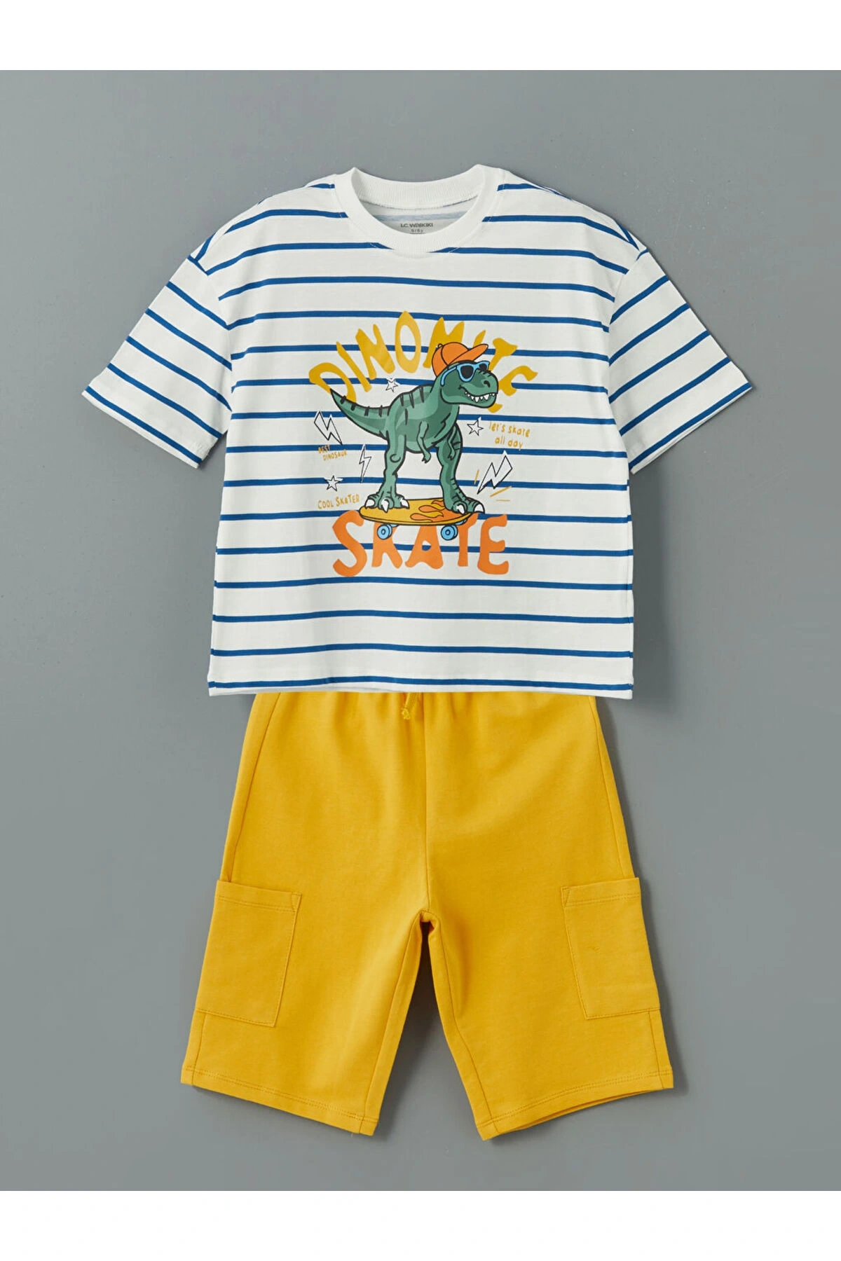LCW Kids Bisiklet Yaka Erkek Çocuk Tişört ve Şort 2li