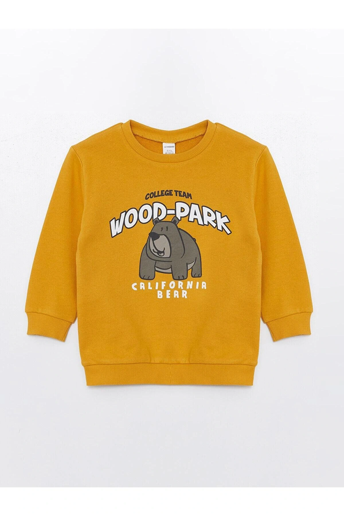 LCW Kids  Bisiklet Yaka Kalın Baskılı Erkek Çocuk Sweatshirt