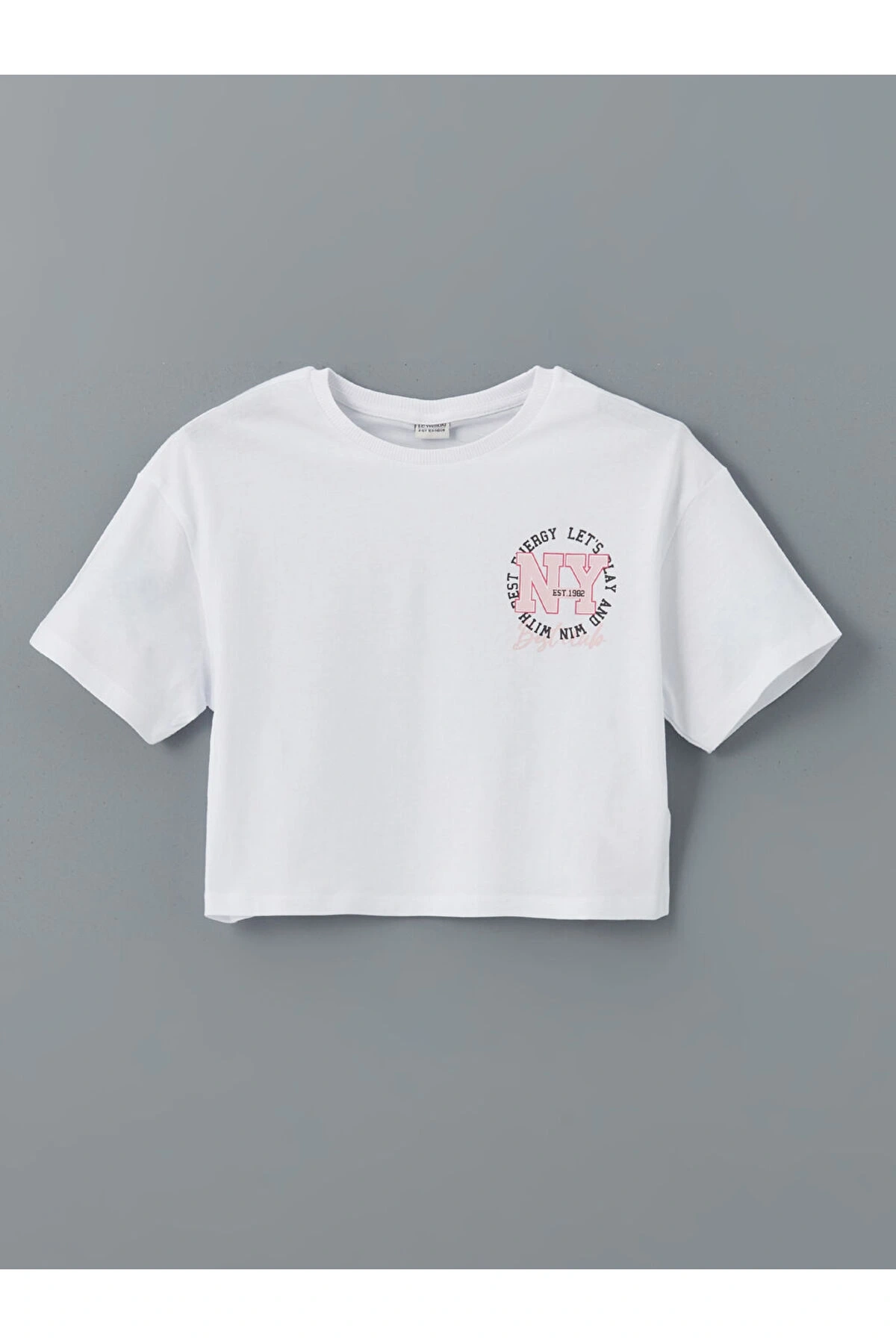 LCW Kids Bisiklet Yaka Kız Çocuk Crop Tişört 2li