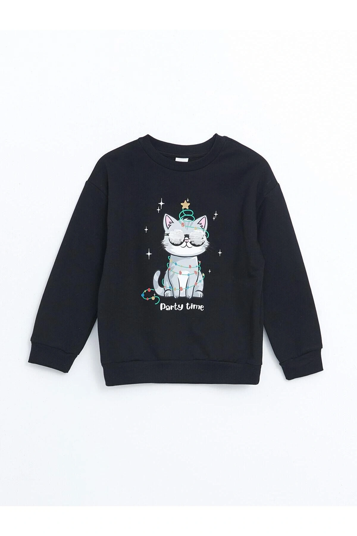 LCW Kids Bisiklet Yaka Kız Çocuk Kalın Sweatshirt (W4)