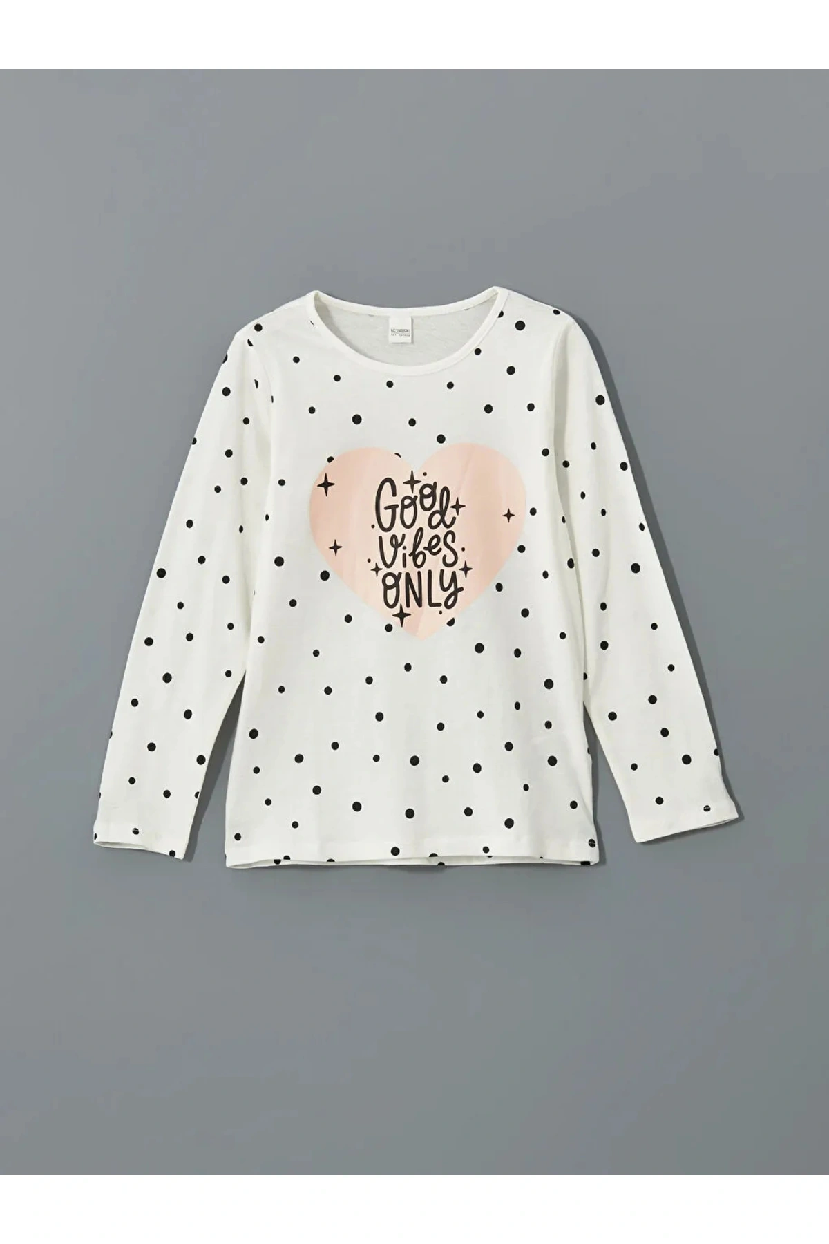 LCW Kids Ekru Bisiklet Yaka Kız Çocuk Pijama Takımı T T