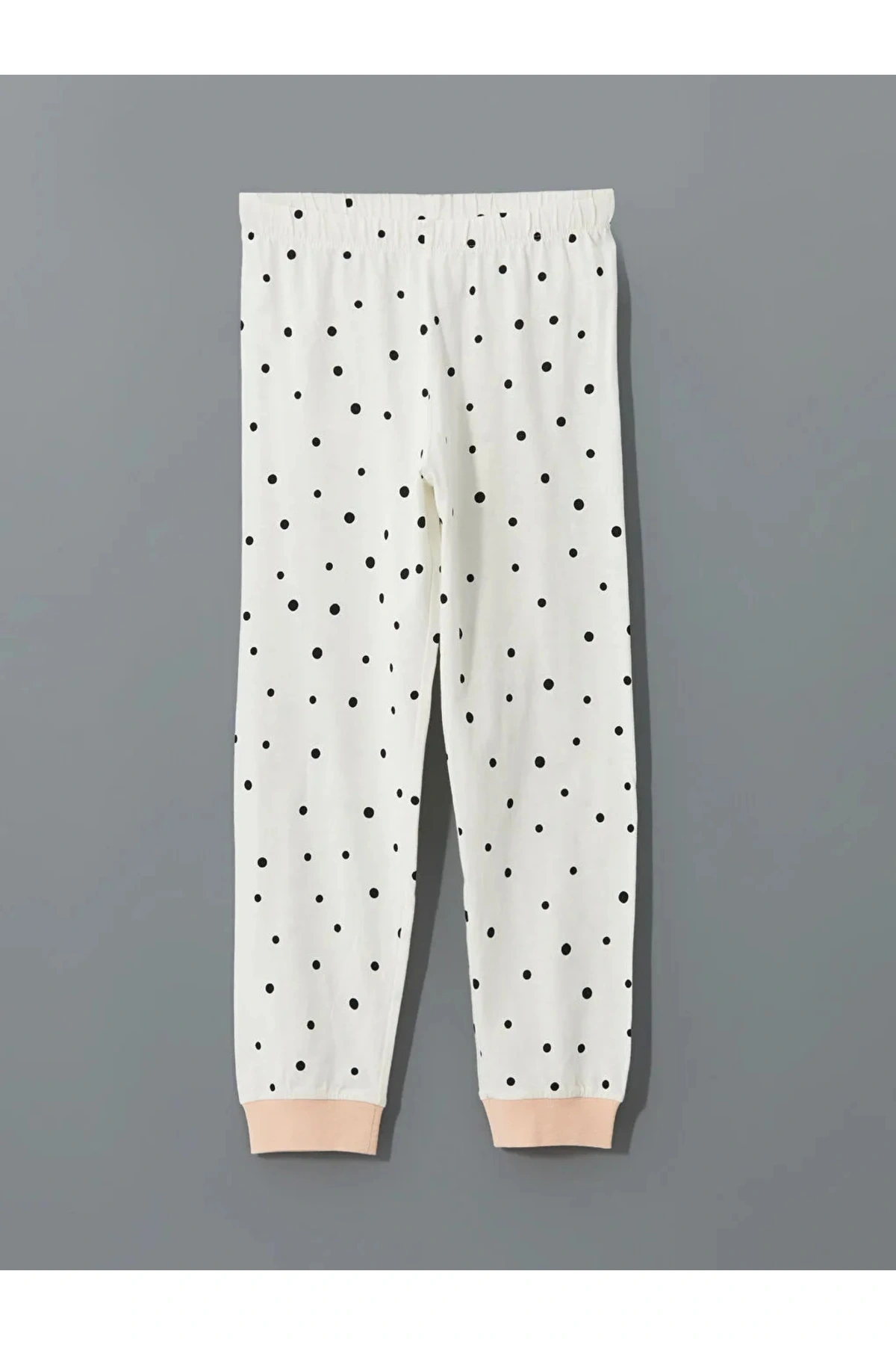 LCW Kids Ekru Bisiklet Yaka Kız Çocuk Pijama Takımı T T