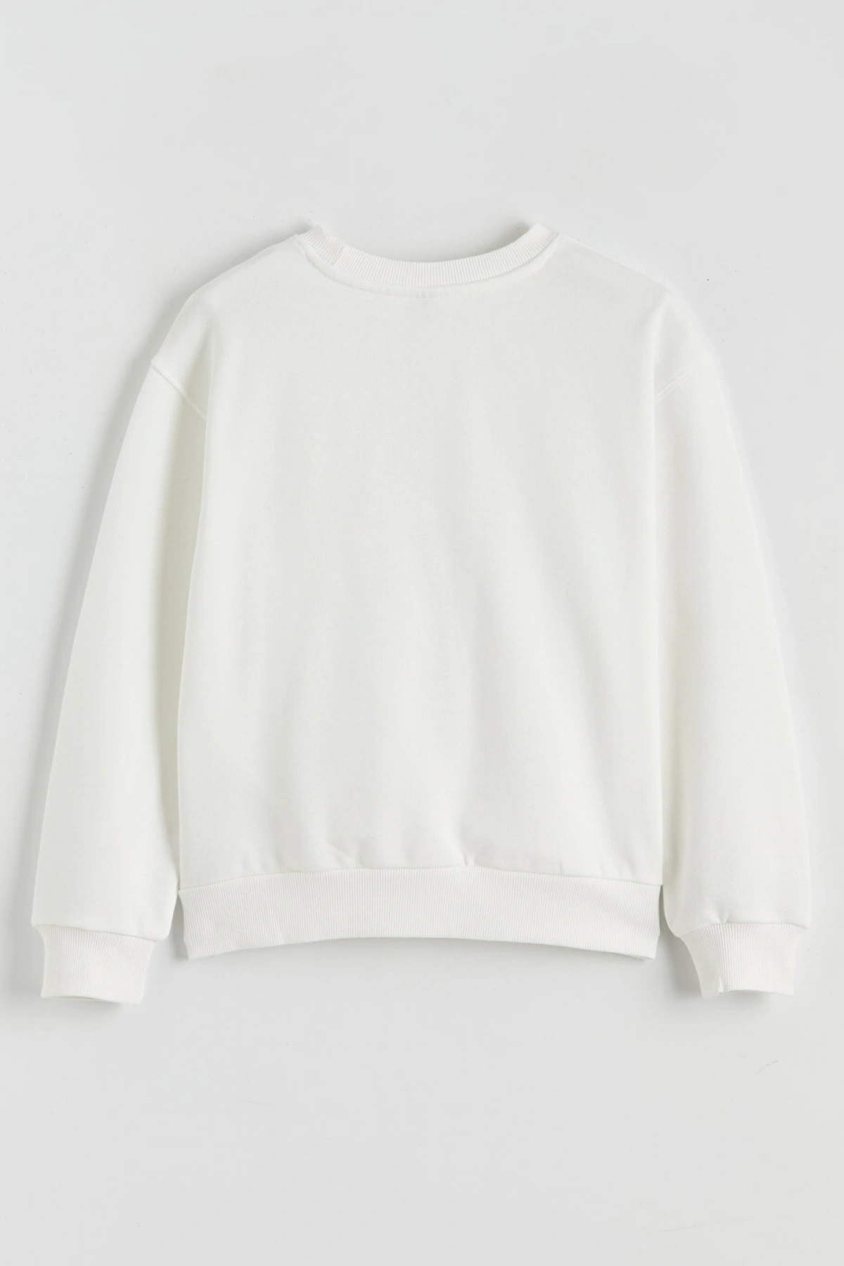 LCW Kids Ekru Yılbaşı Temalı Kız Çocuk Kalın Sweatshirt