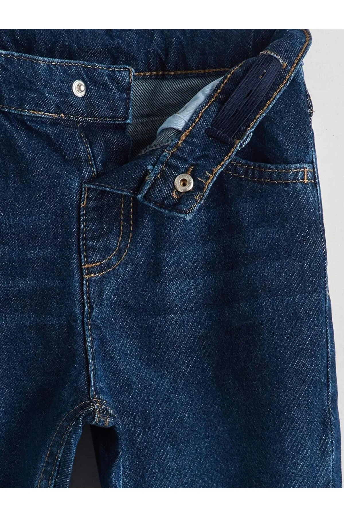 LCW Kids Indigo Beli Ayarlanabilir Erkek Çocuk Jean Pantolon