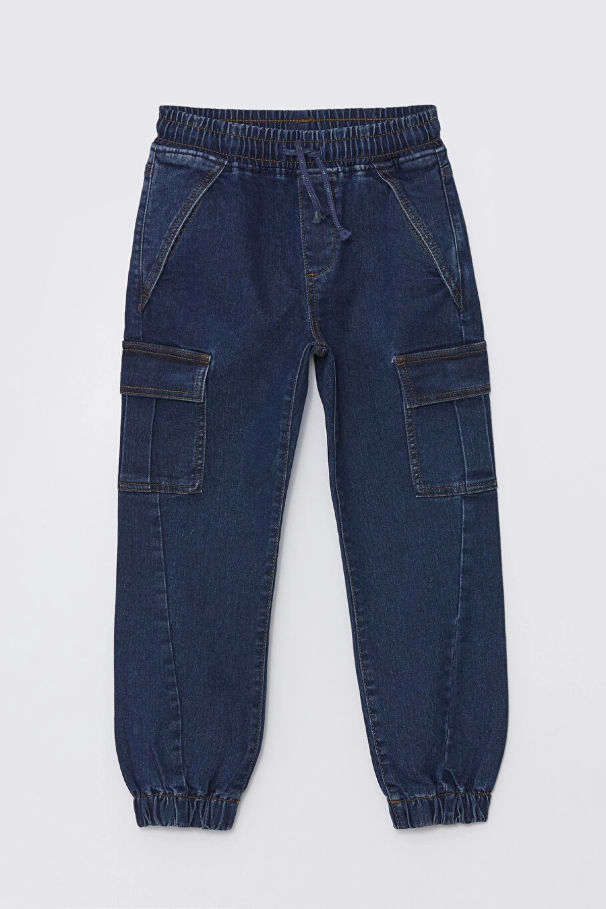 LCW Kids İndigo Beli Ayarlanabilir Lastikli Erkek Çocuk Jean Pantolon1399