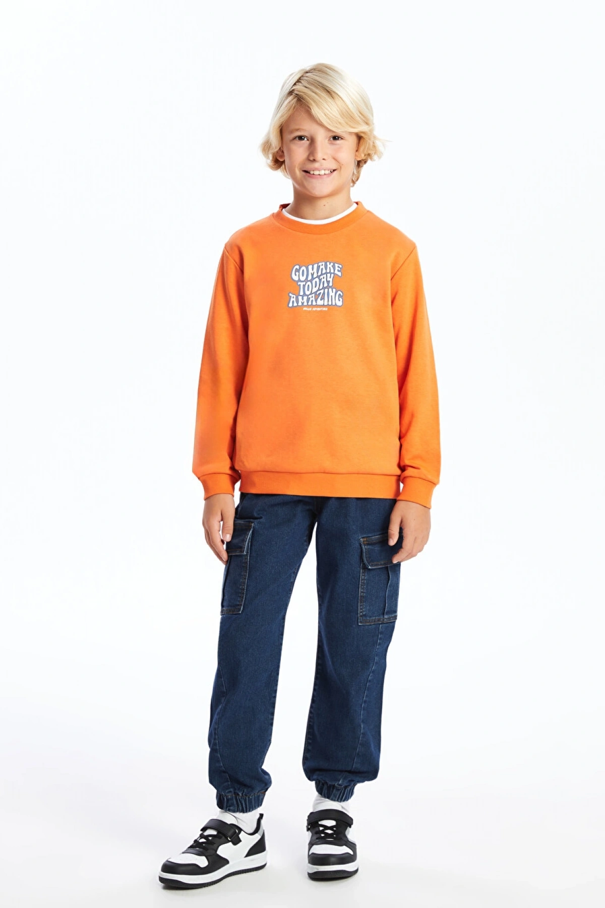 LCW Kids İndigo Beli Ayarlanabilir Lastikli Erkek Çocuk Jean Pantolon1399
