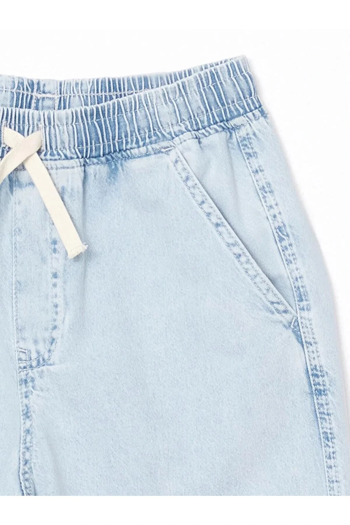 LCW Kids İndigo Beli Lastikli Erkek Çocuk Jogger Jean Pantolon