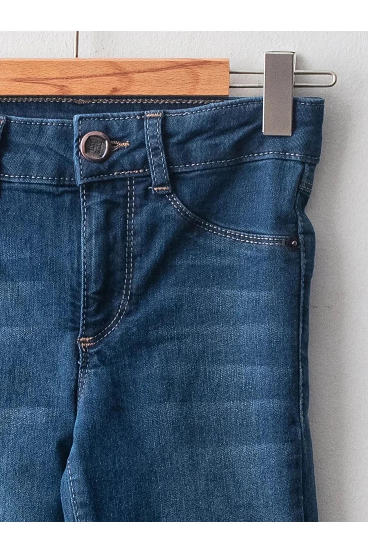 LCW Kids İndigo İspanyol Paça Kız Çocuk Jean Pantolon