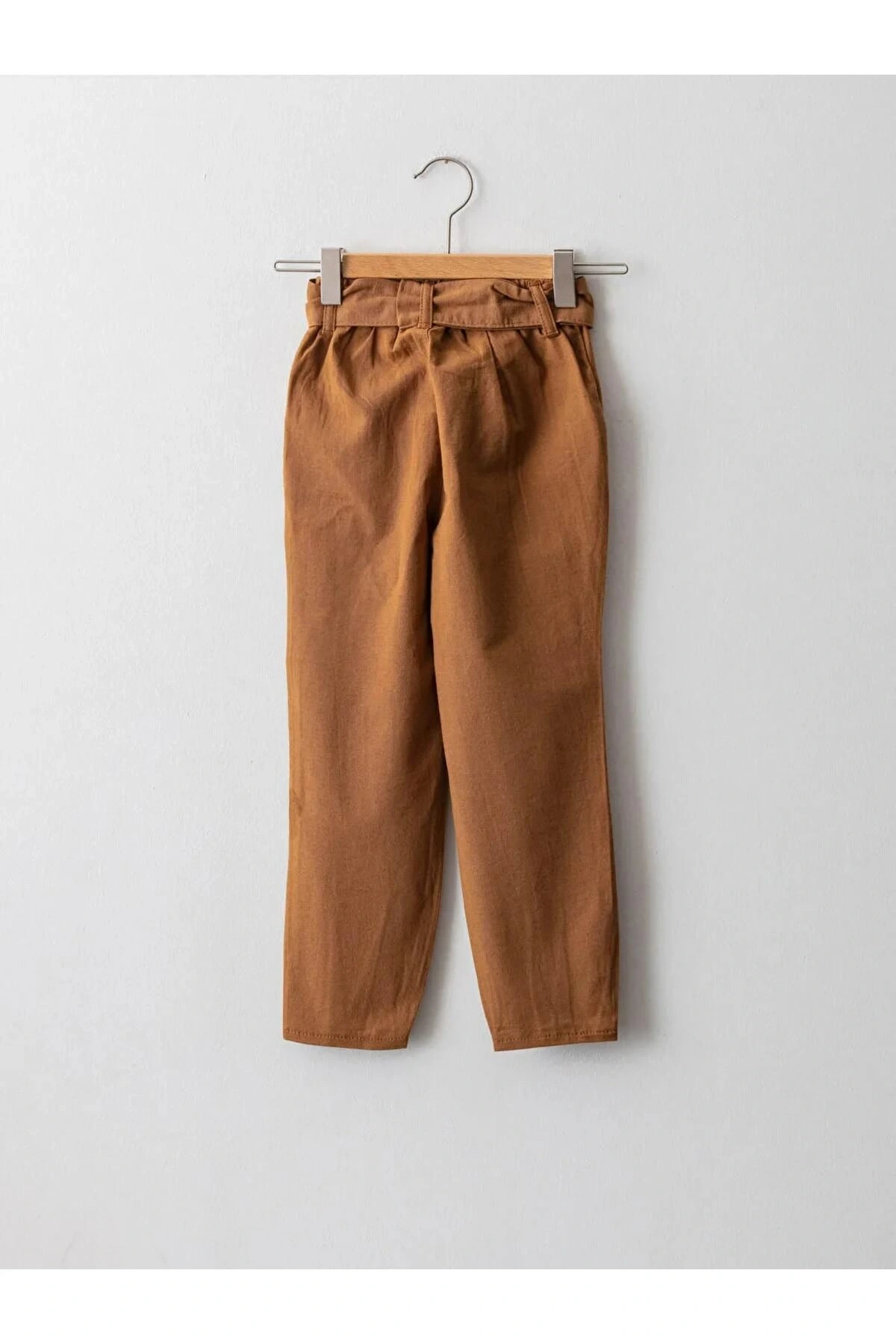 LCW Kids Kahverengi Beli Lastikli Basic Kız Çocuk Pantolon