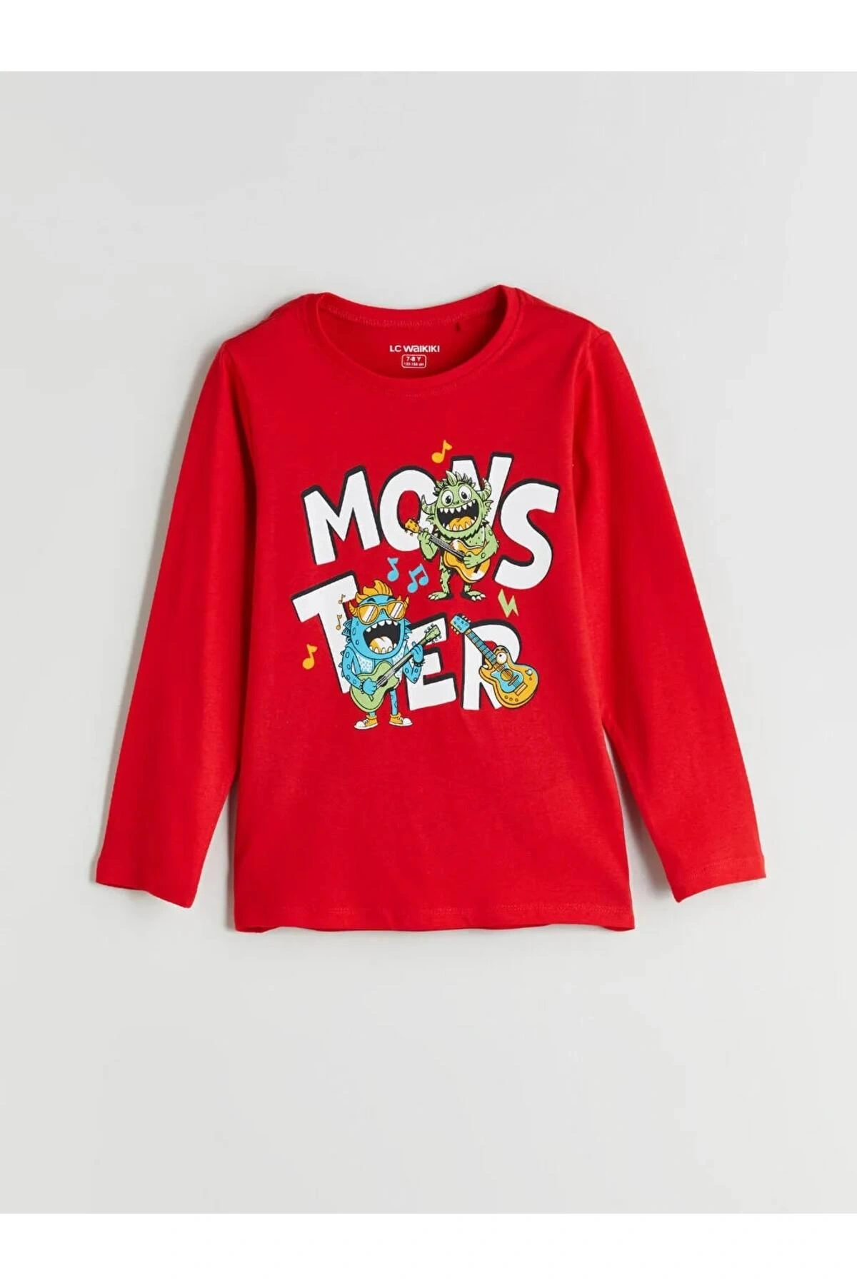 LCW Kids Kirmizi Bisiklet Yaka Erkek Çocuk Pijama Takımı