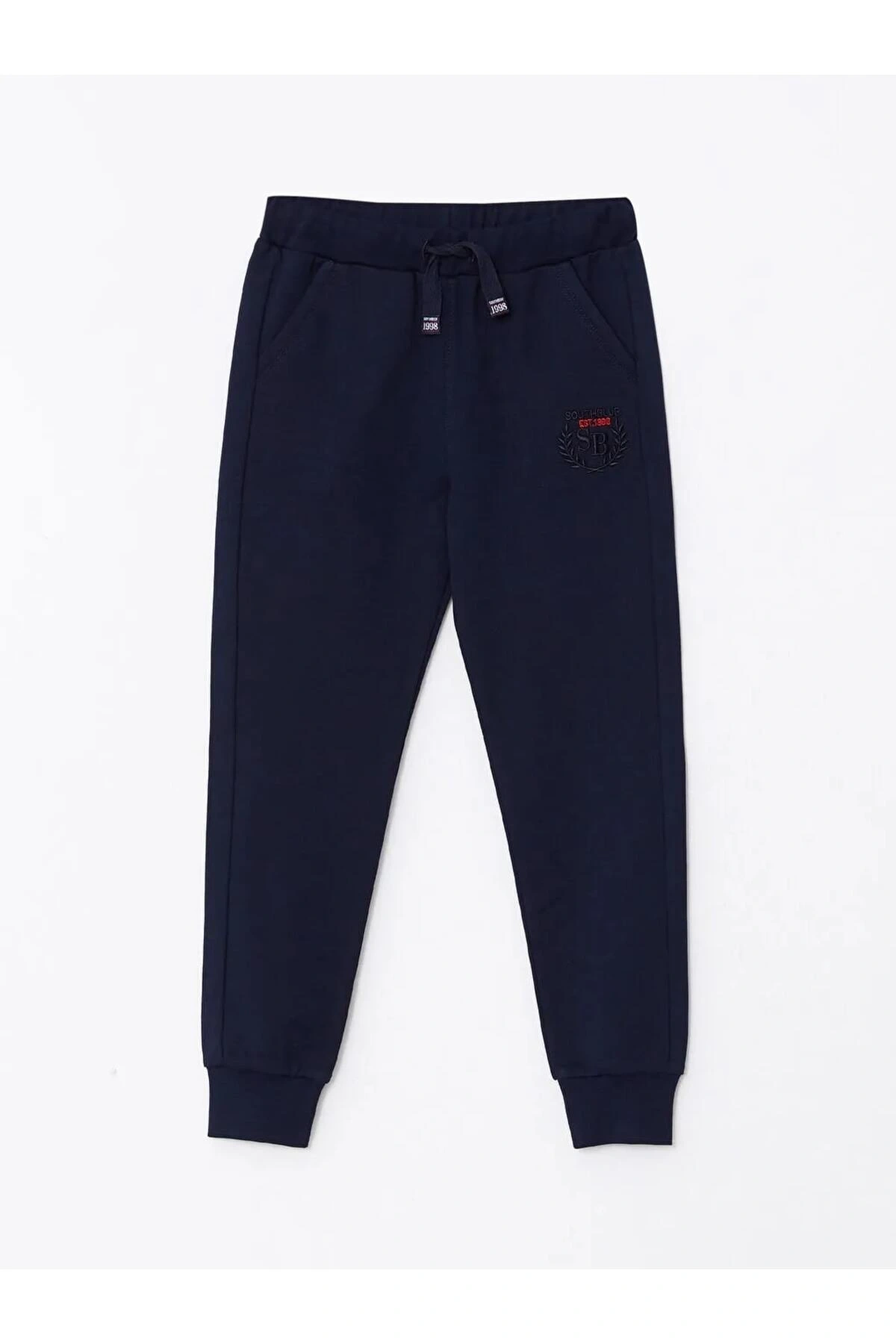 LCW Kids Lacivert Beli Lastikli Nakış Detaylı Erkek Çocuk Jogger Eşofman Altı